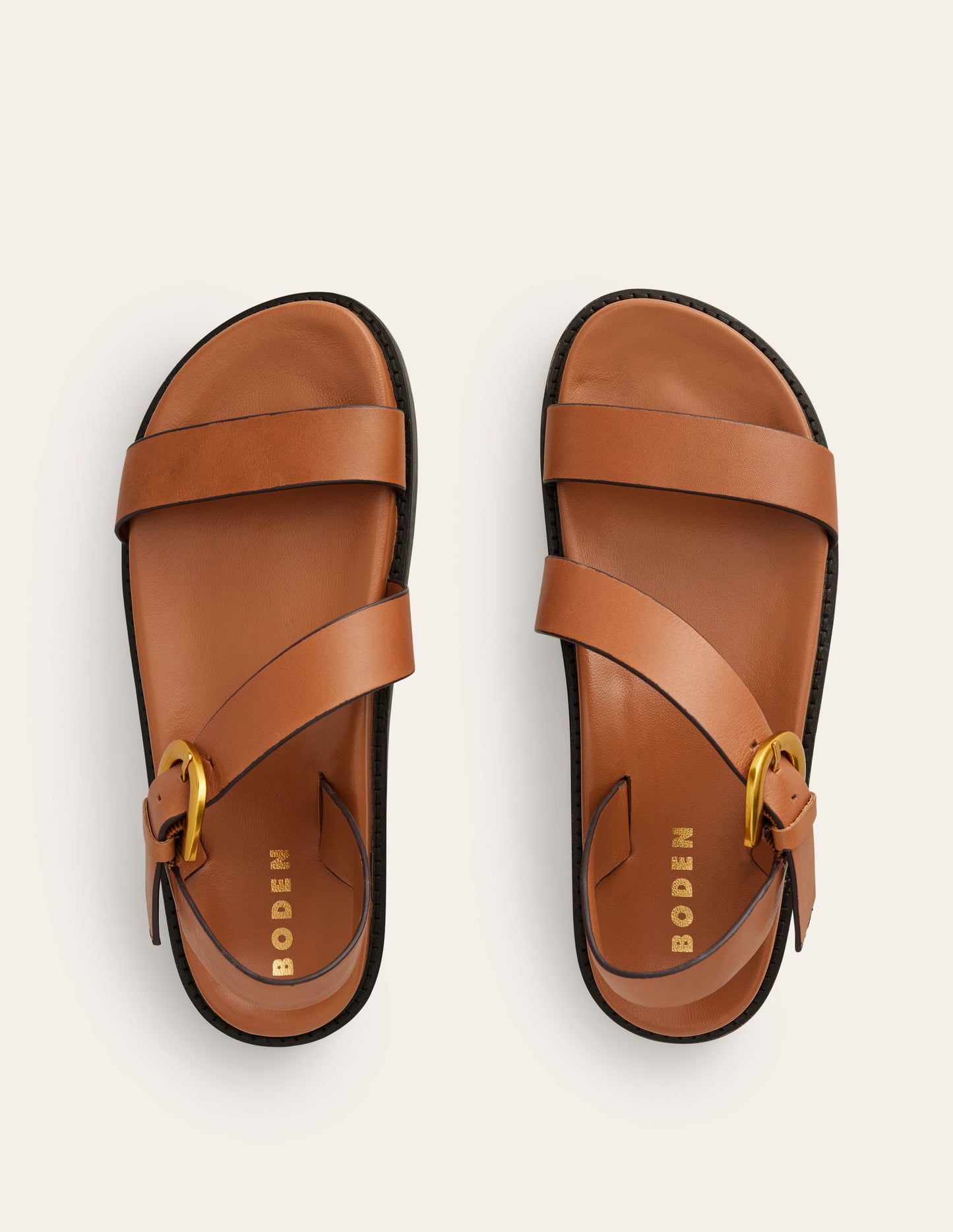 Chunky Buckle Sandal-Tan