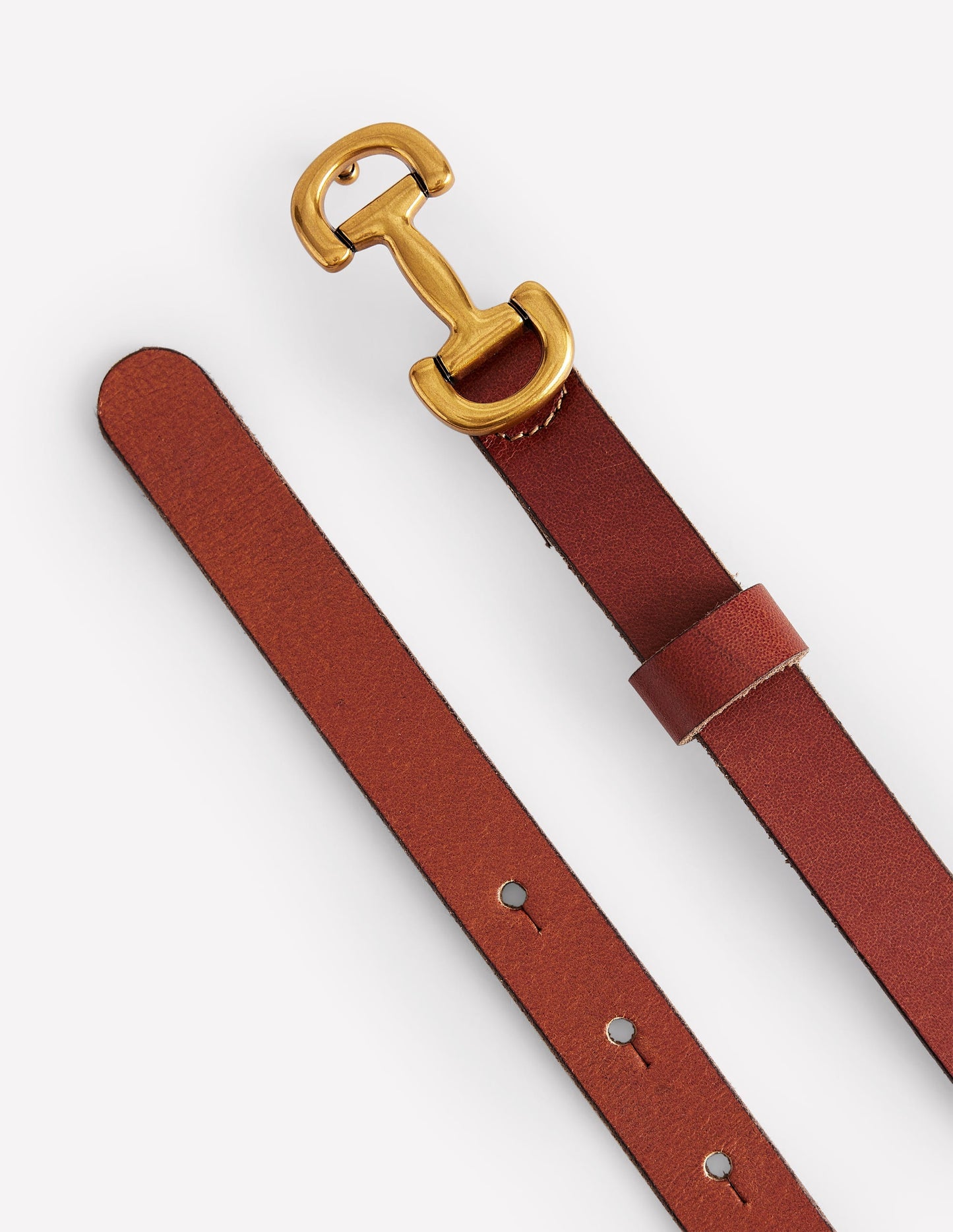 Iris Skinny Snaffle Trim Belt-Tan