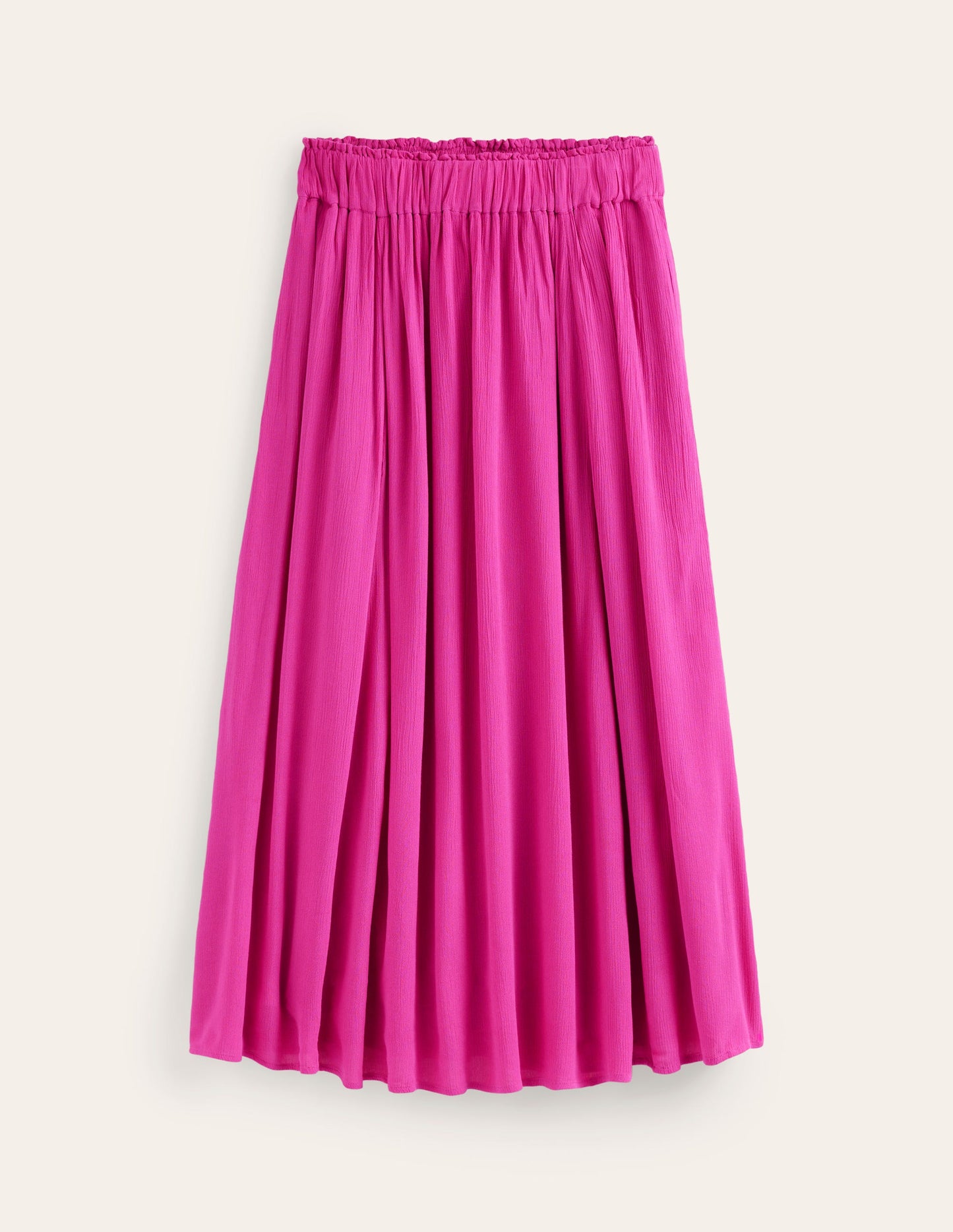 Crinkle Midi Skirt-Phlox Pink