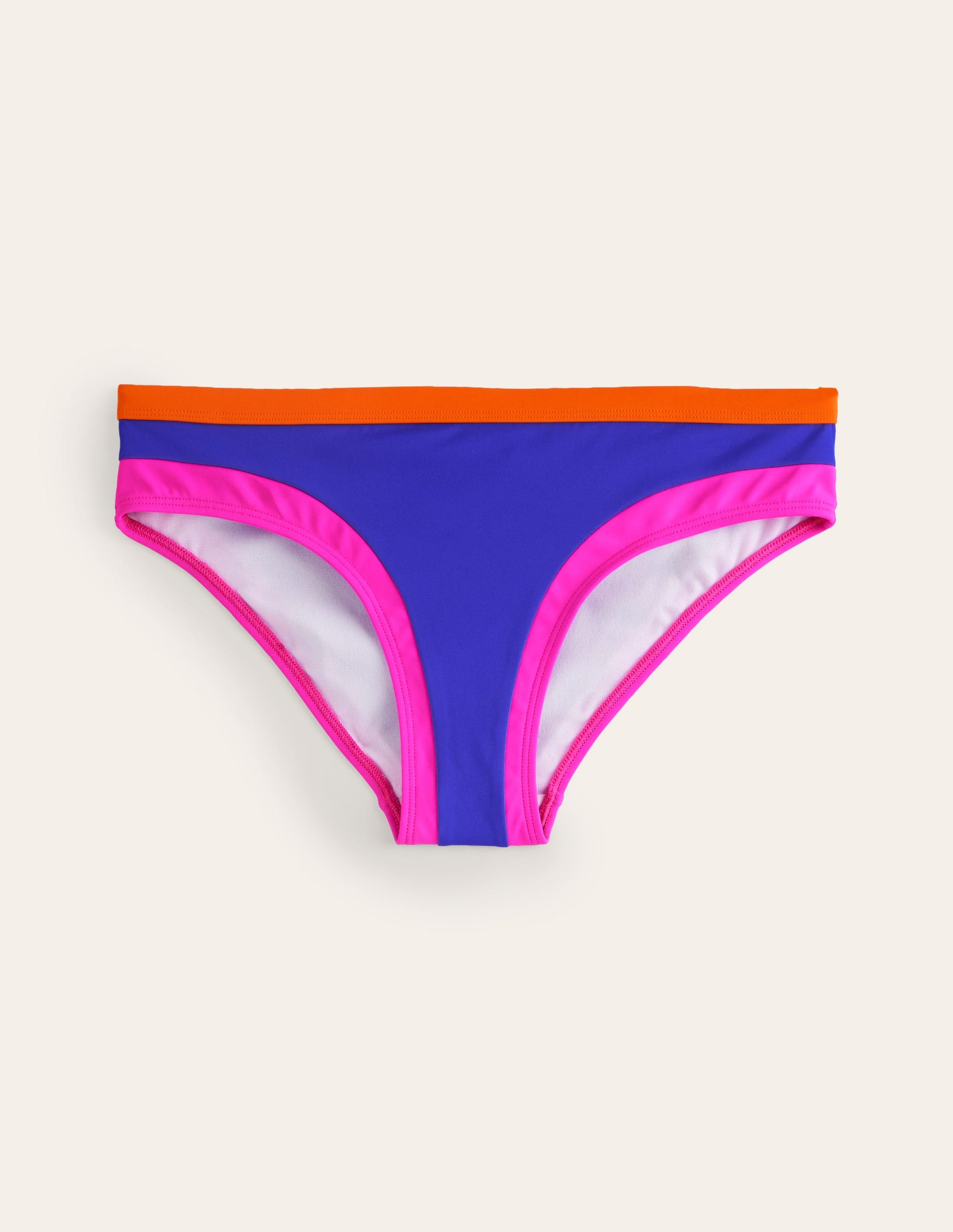 Santorini Bikini Bottoms-Blue/Pink Colourblock-5