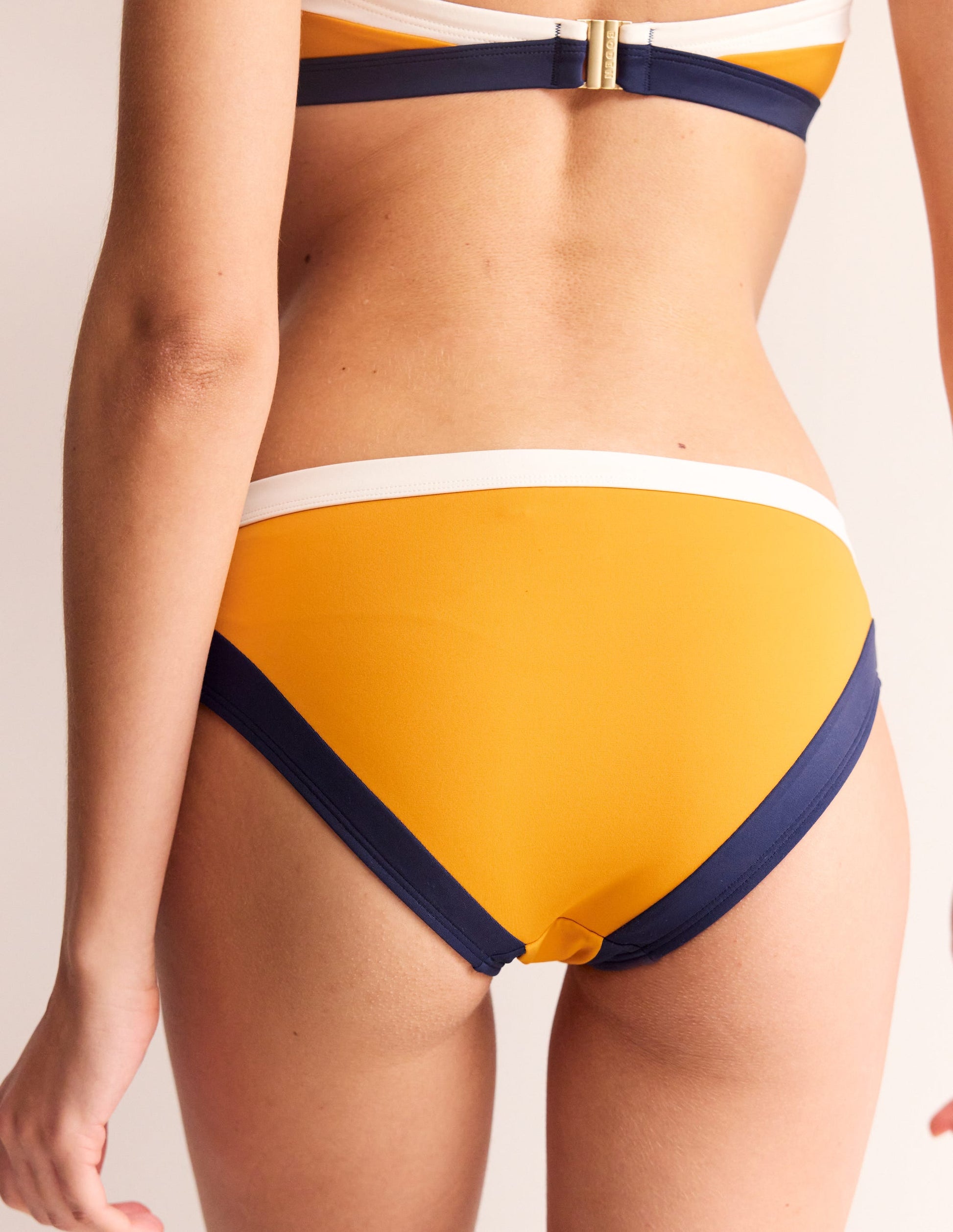 Santorini Bikini Bottoms-Saffron Yellow Colourblock-3
