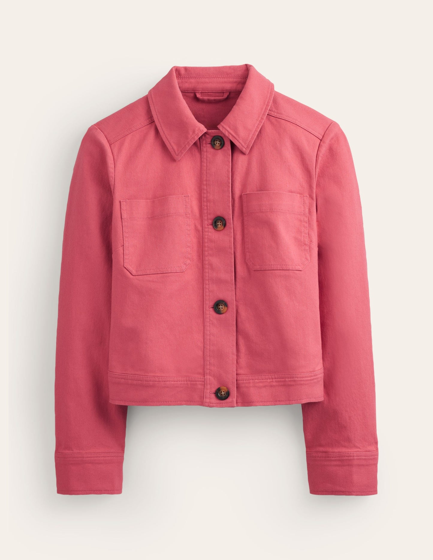 Casual Crop Jacket-Pink