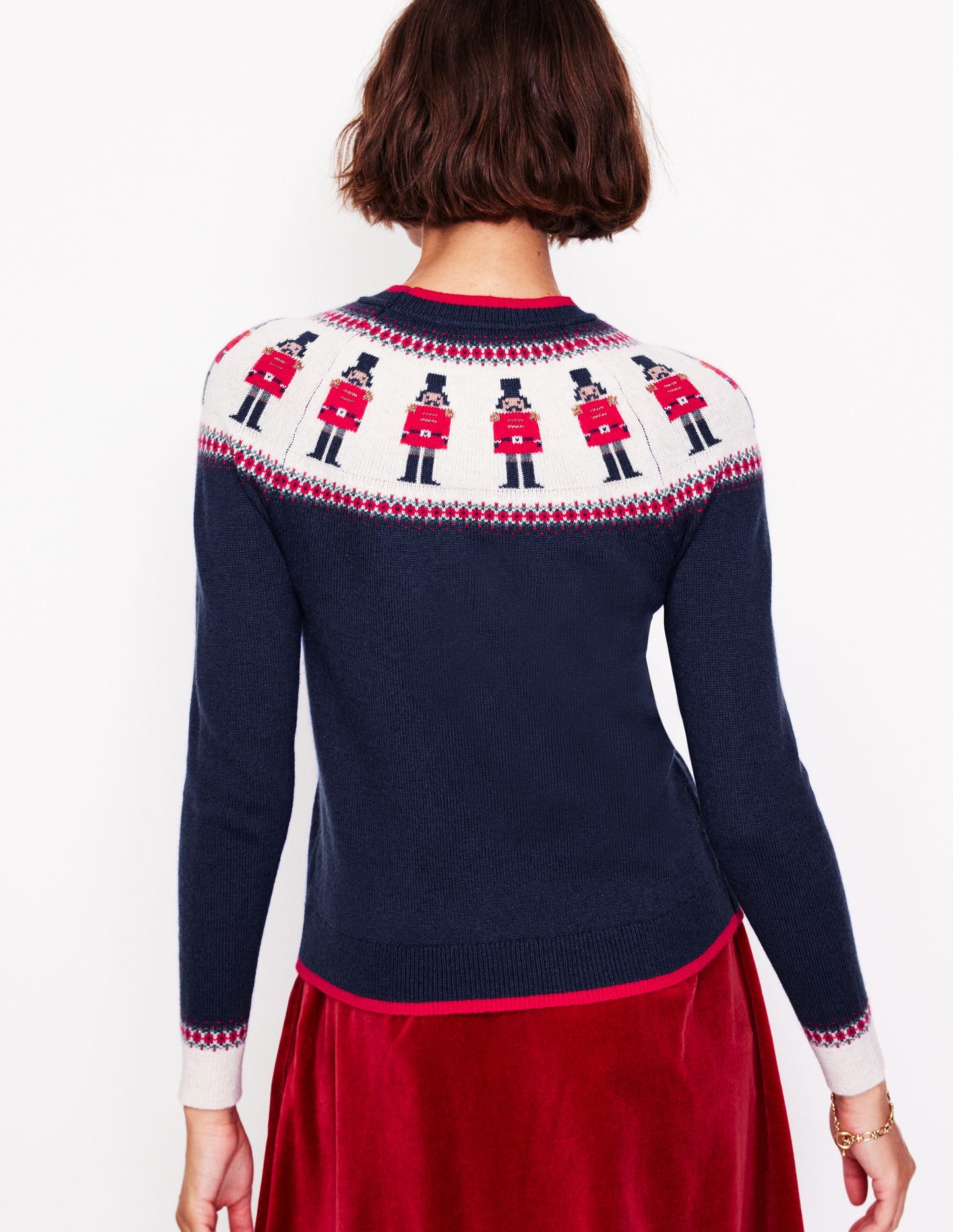 Edie Fair Isle Jumper-Navy, Soldiers