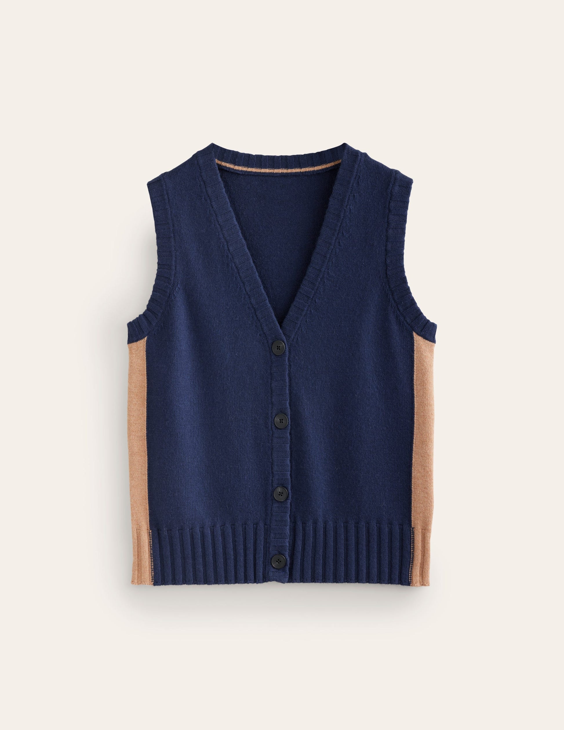 Zia Knitted Waistcoat-Navy-5
