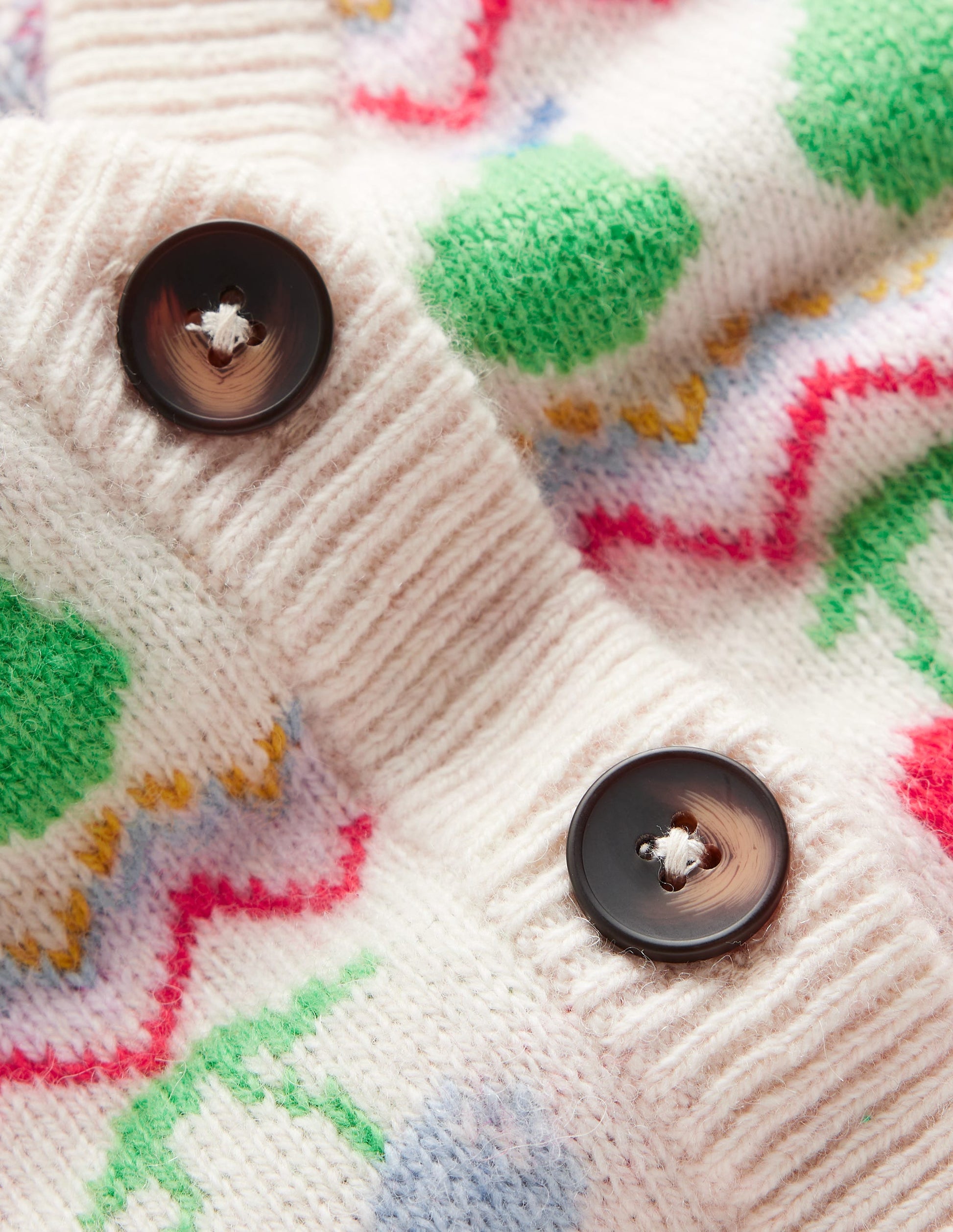 Edie Fair Isle Waistcoat-Ecru Marl, Fruit-9