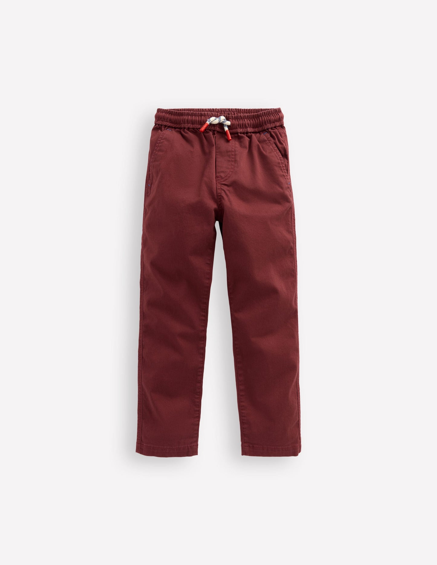 Slim Pull-On Trousers-Chestnut