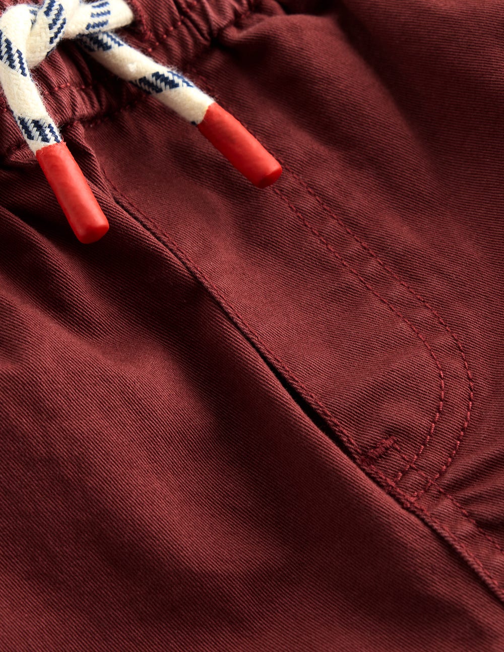 Slim Pull-On Trousers-Chestnut