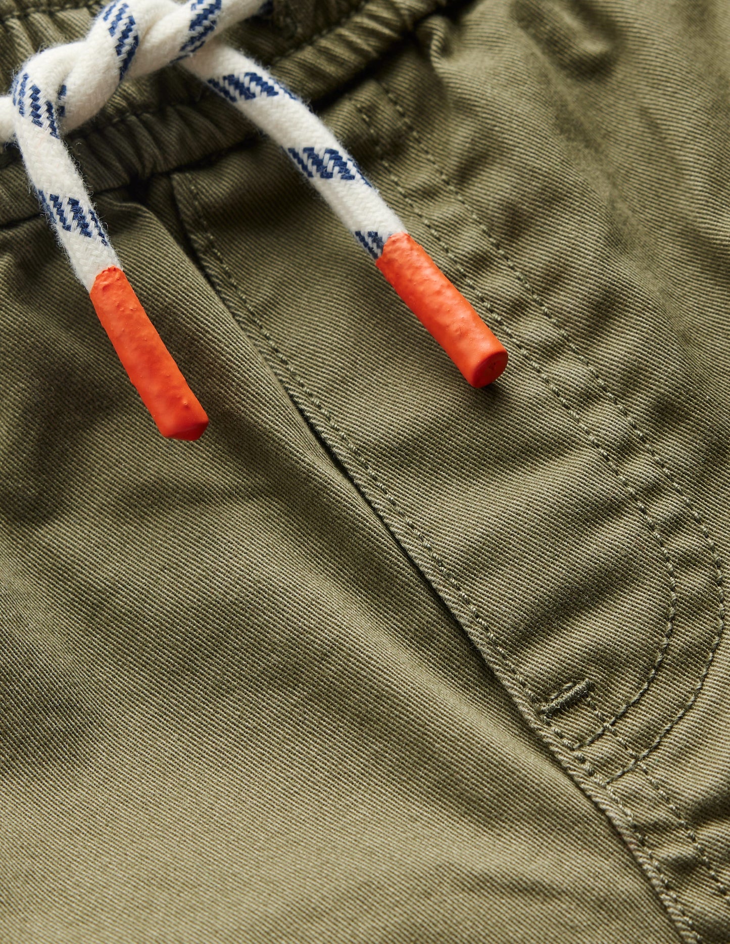 Slim Pull-On Trousers-Woodland Green