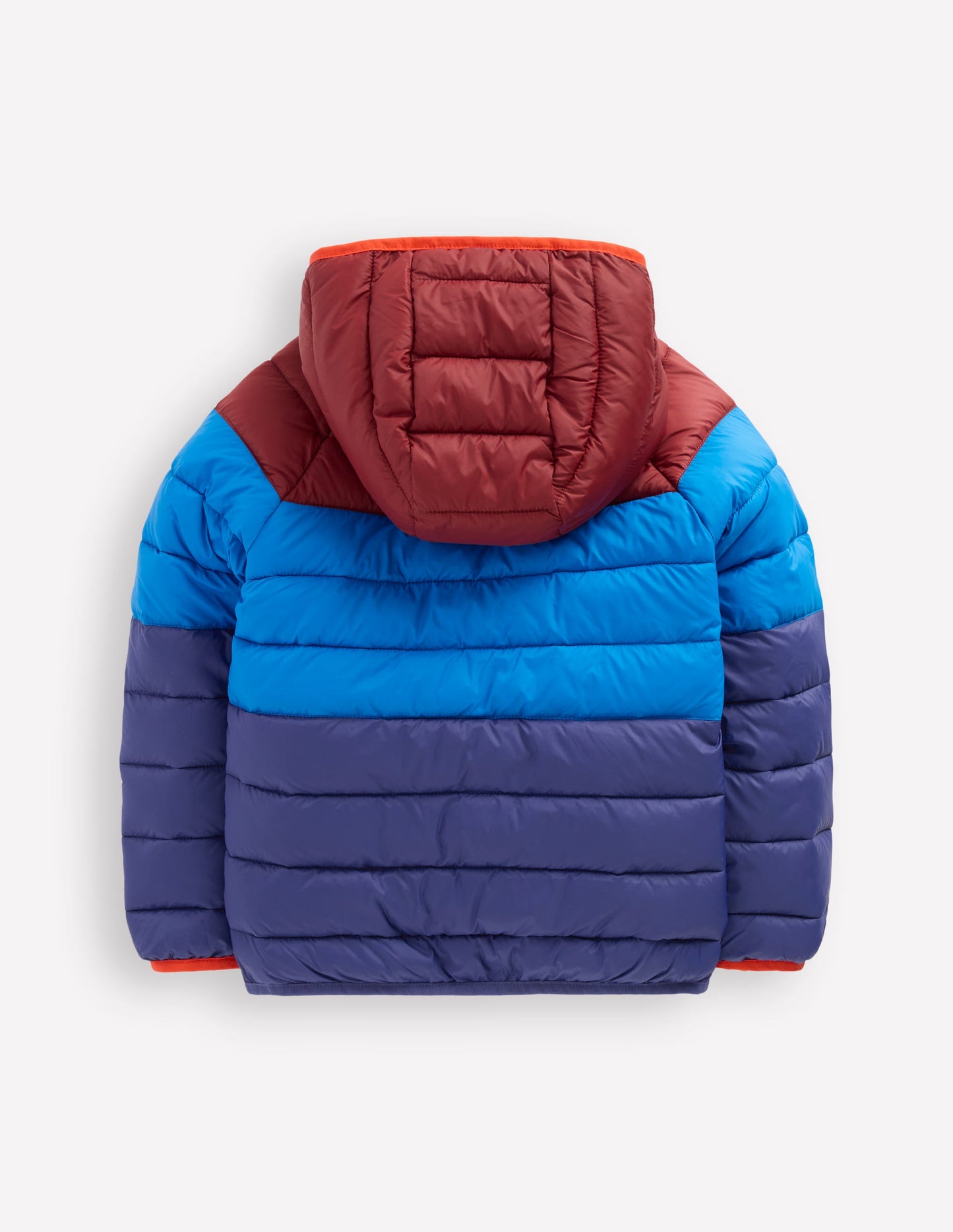 Pack-Away Padded Jacket-Blue Colour Block