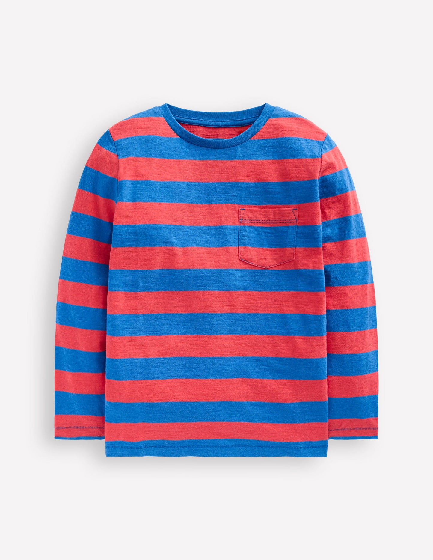 Everyday Long Sleeve T-Shirt-Kingfisher Blue/ Jam Red