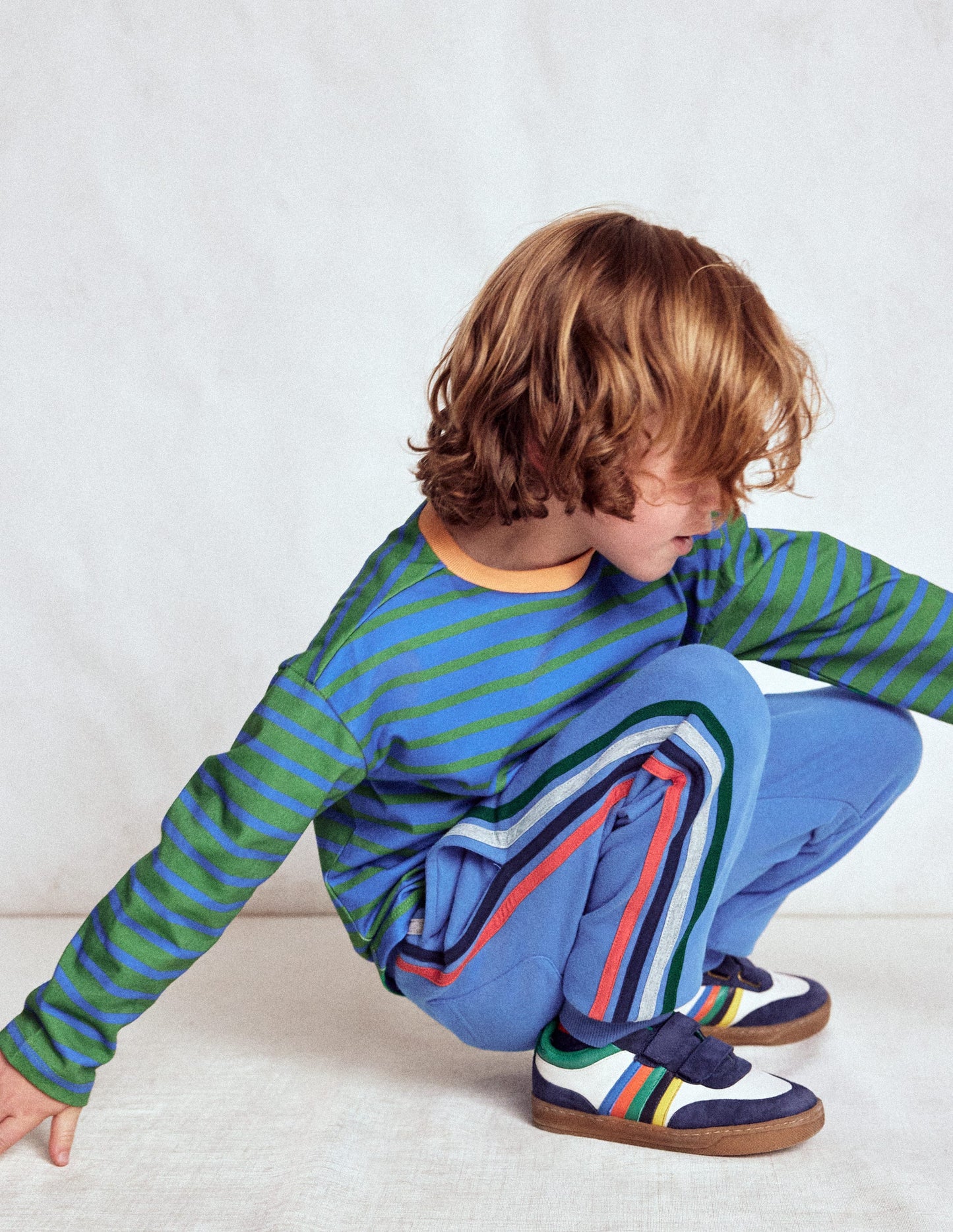 Rainbow Stripe Joggers-Blue River