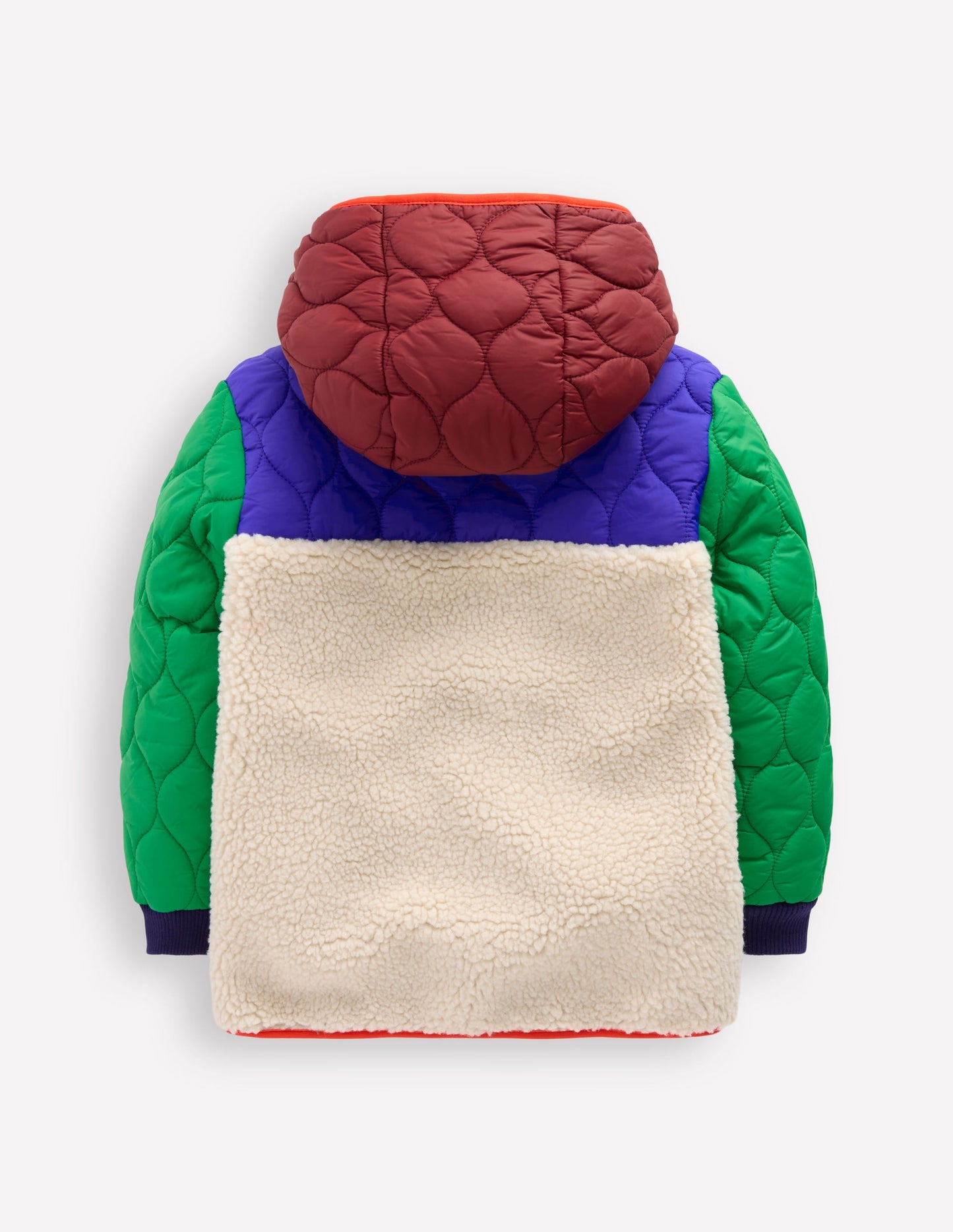 Quilted Borg Jacket-Natural Borg