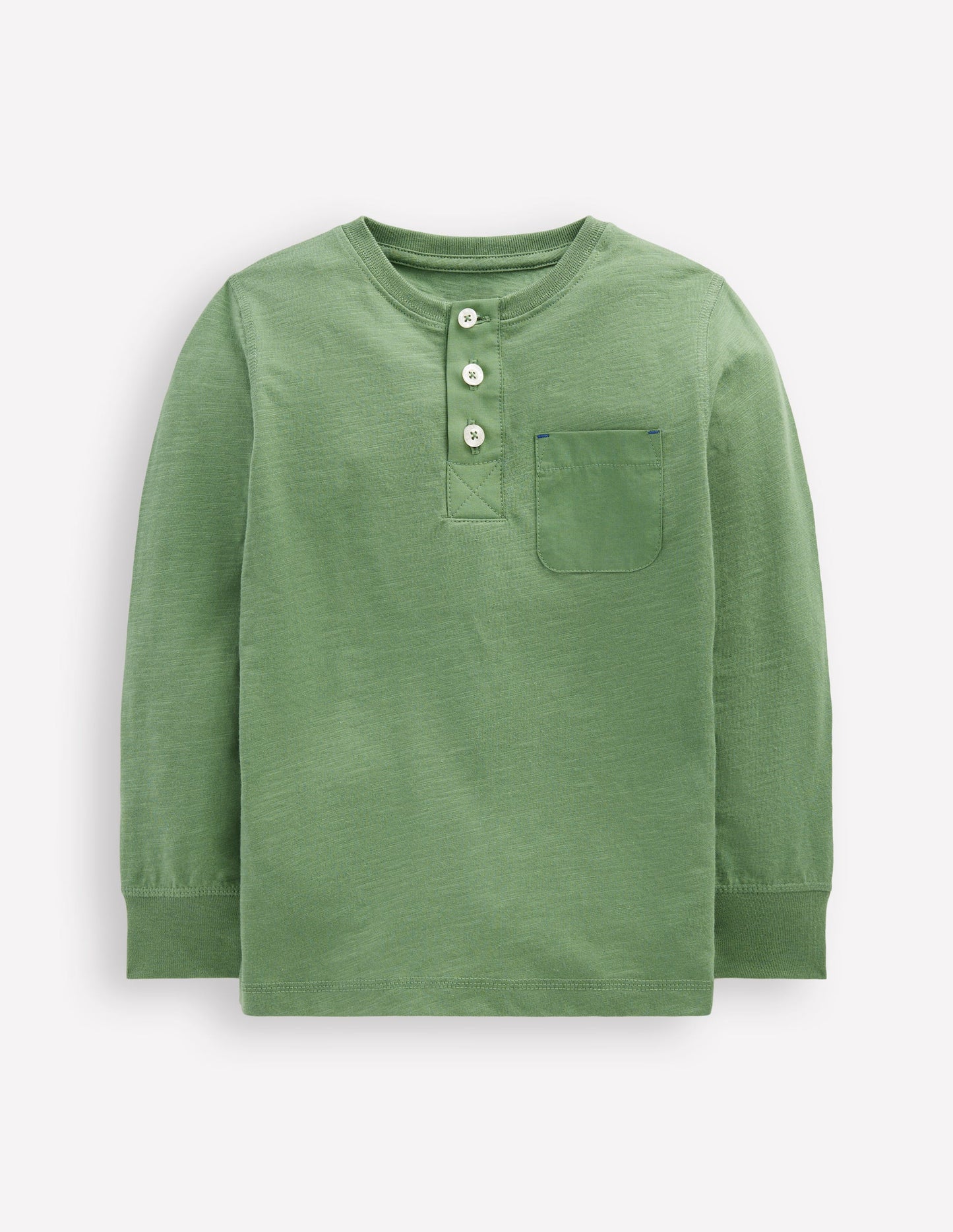Everyday Henley T-shirt-Newt Green
