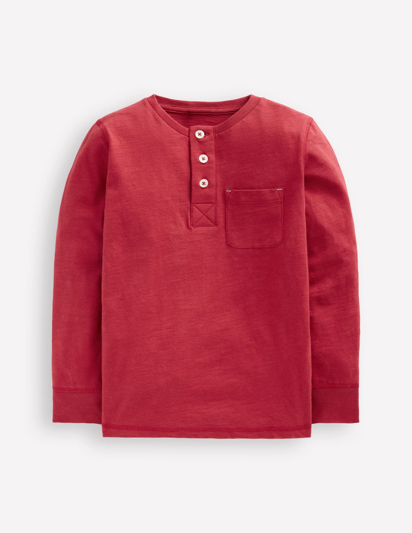 Everyday Henley T-shirt-Pomegranate red