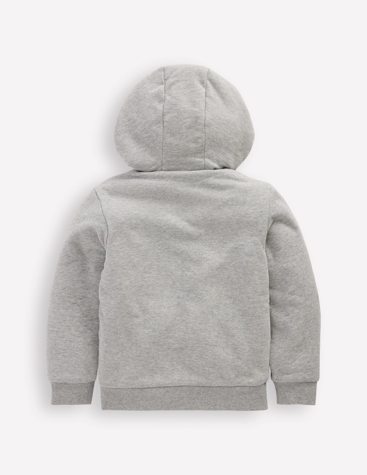 Reversible Borg Hoodie-Grey Marl