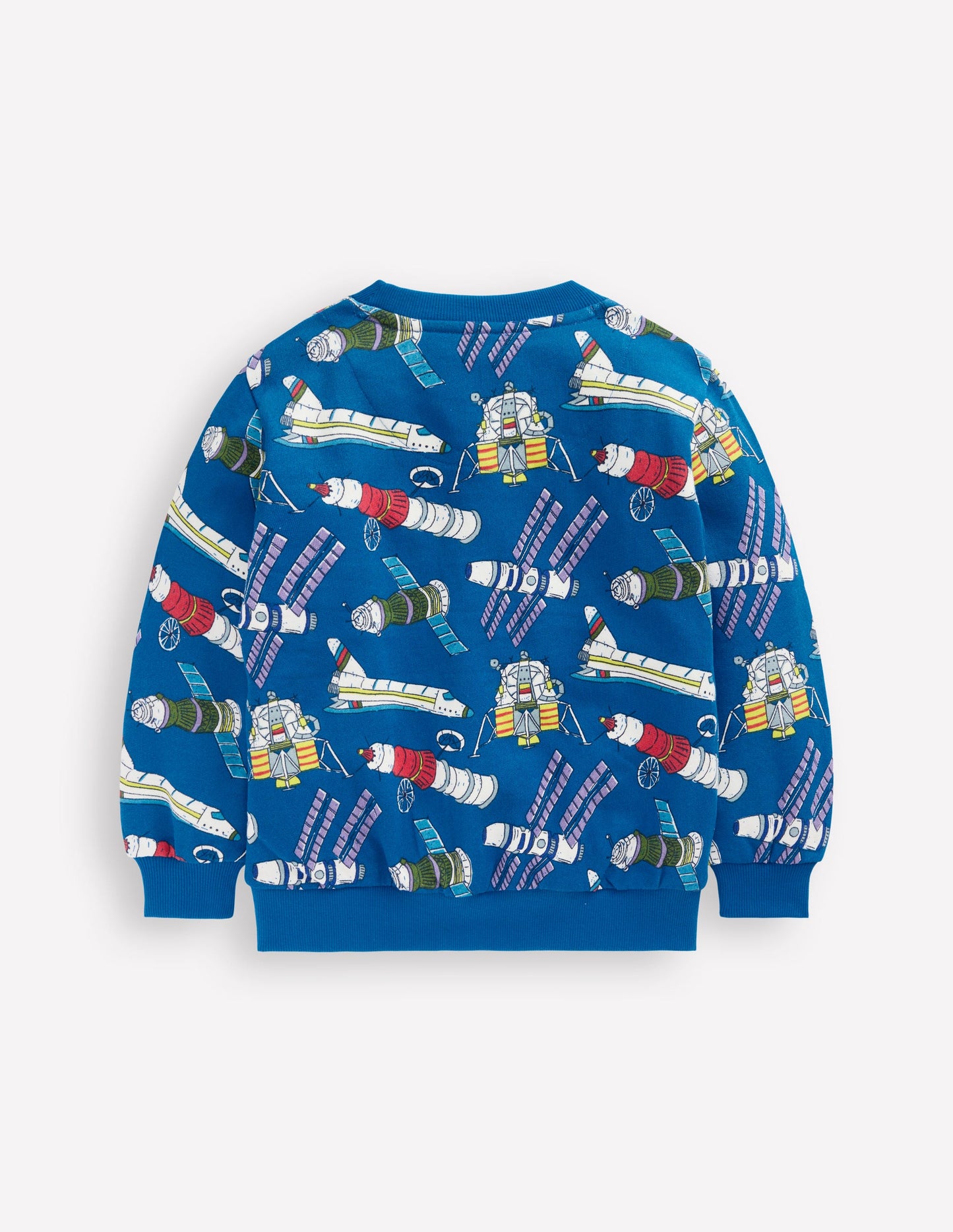 Everyday Printed Sweatshirt-Kingfisher Blue Satellites