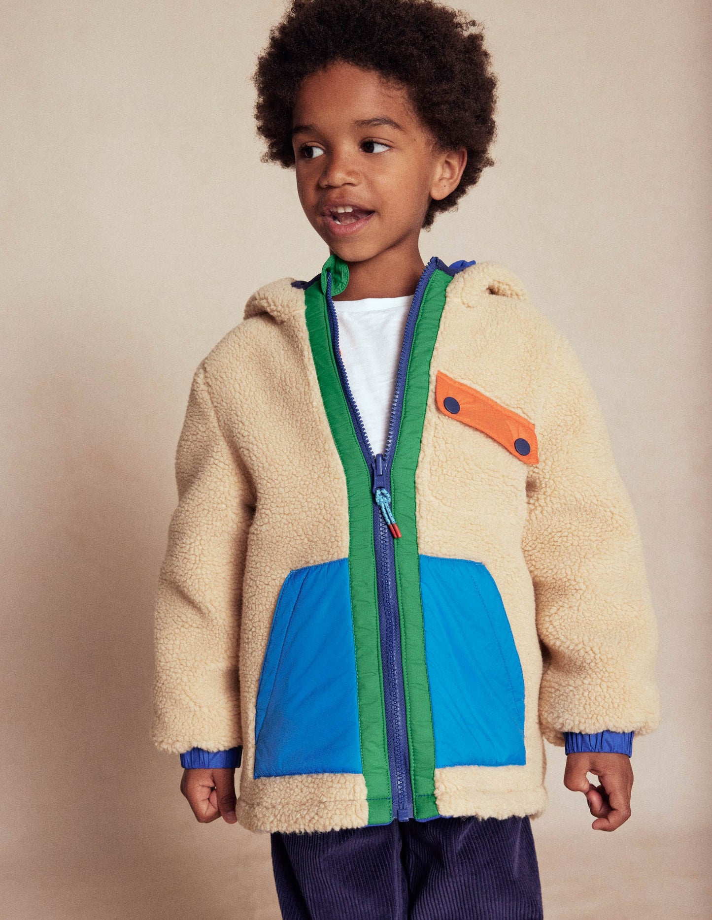 Reversible Cosy Borg Jacket-Mazarine Blue