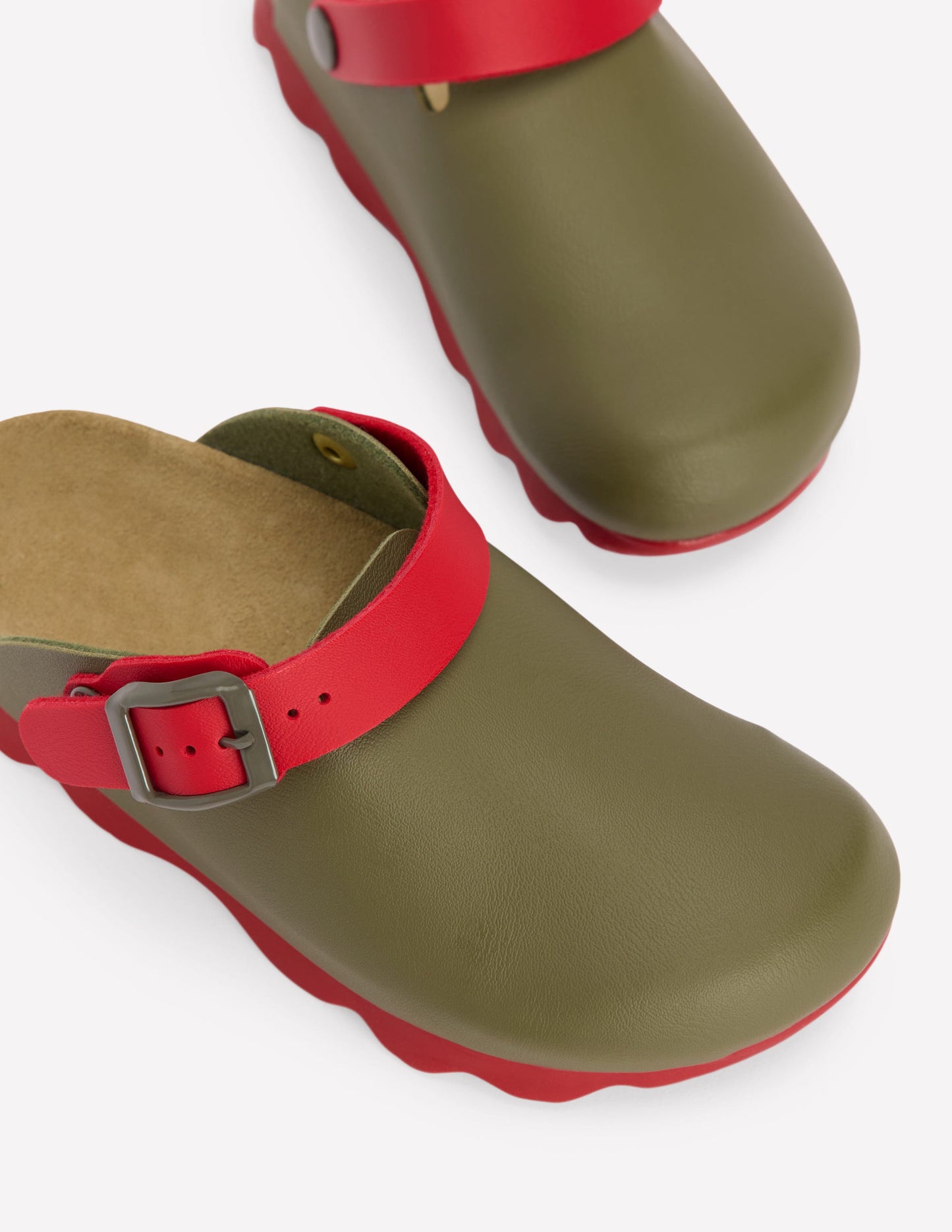 Colourblock Clogs-Bottle Green