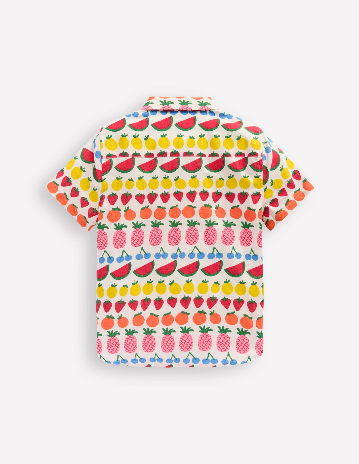 Cotton Linen Shirt-Fruit Stripe