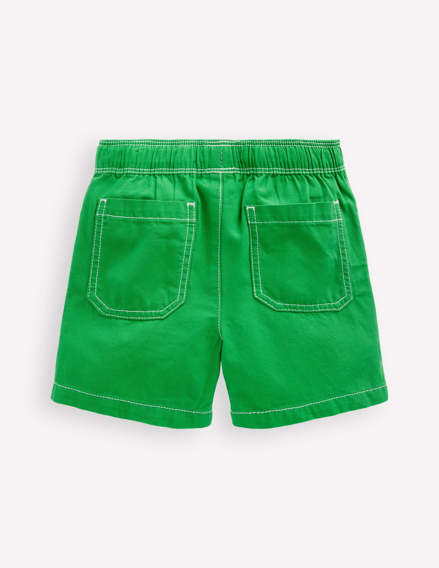 Pull-On Cotton Shorts-Bright Green