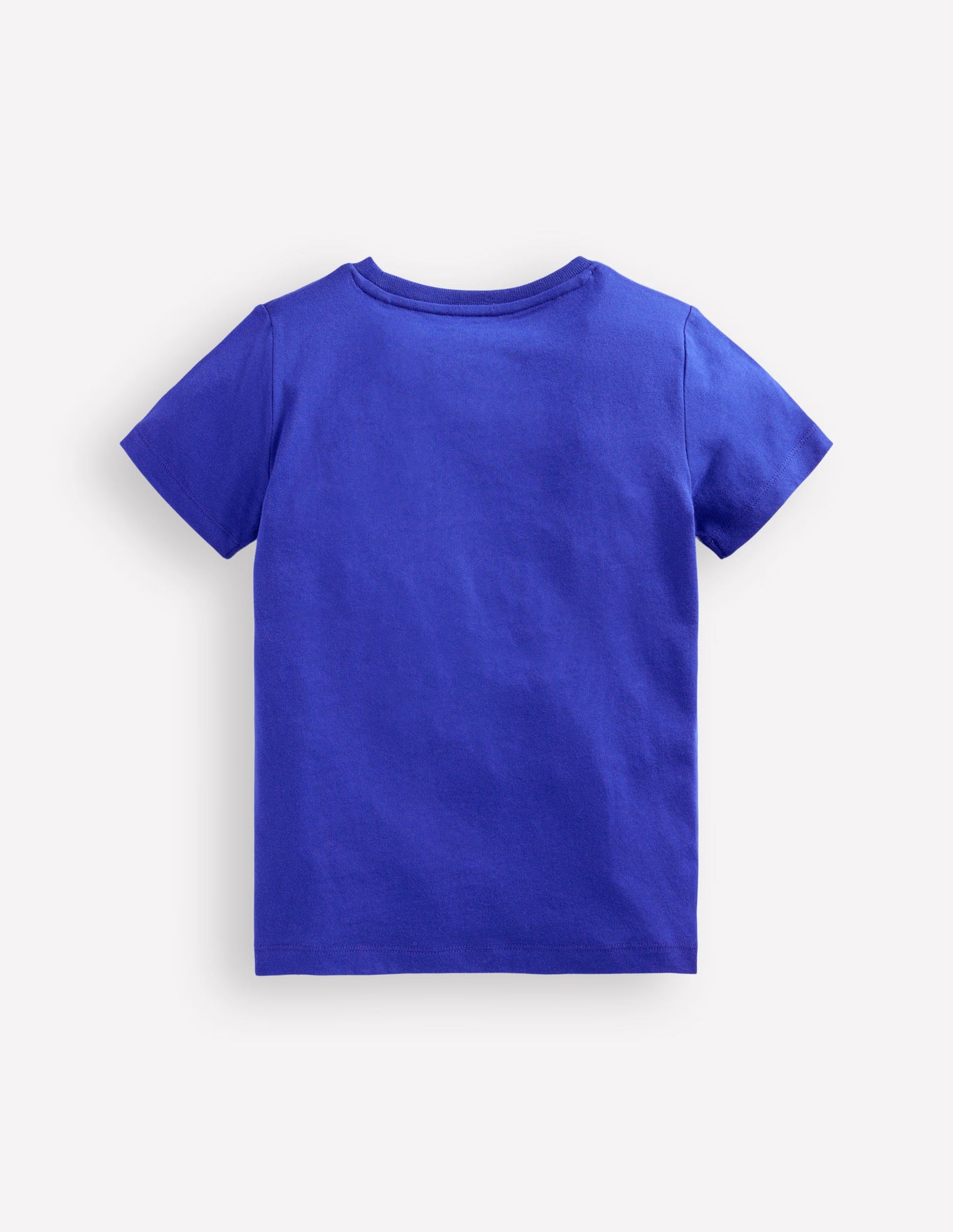 Short Sleeve Appliqué T-shirt-Bright Blue BBQ