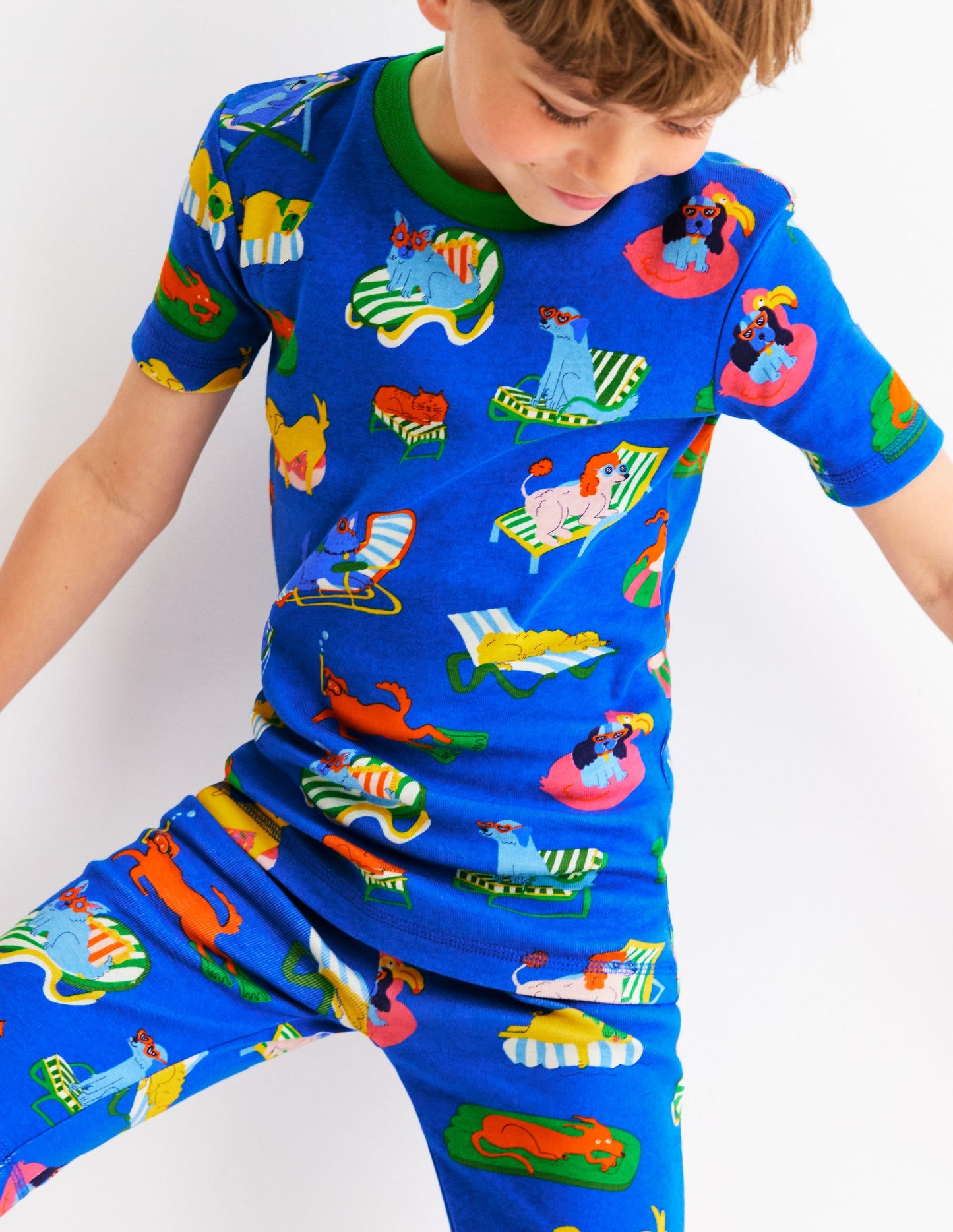 Snug Short John Pyjamas-Poolside Pets