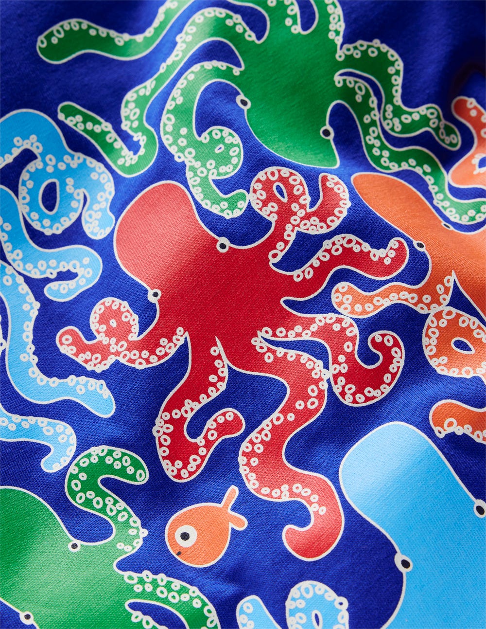 Glow-In-The-Dark T-shirt-Bright Blue Octopus