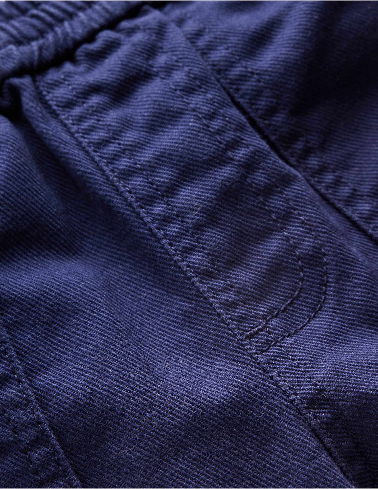 Pull-on Cotton Trouser-Navy