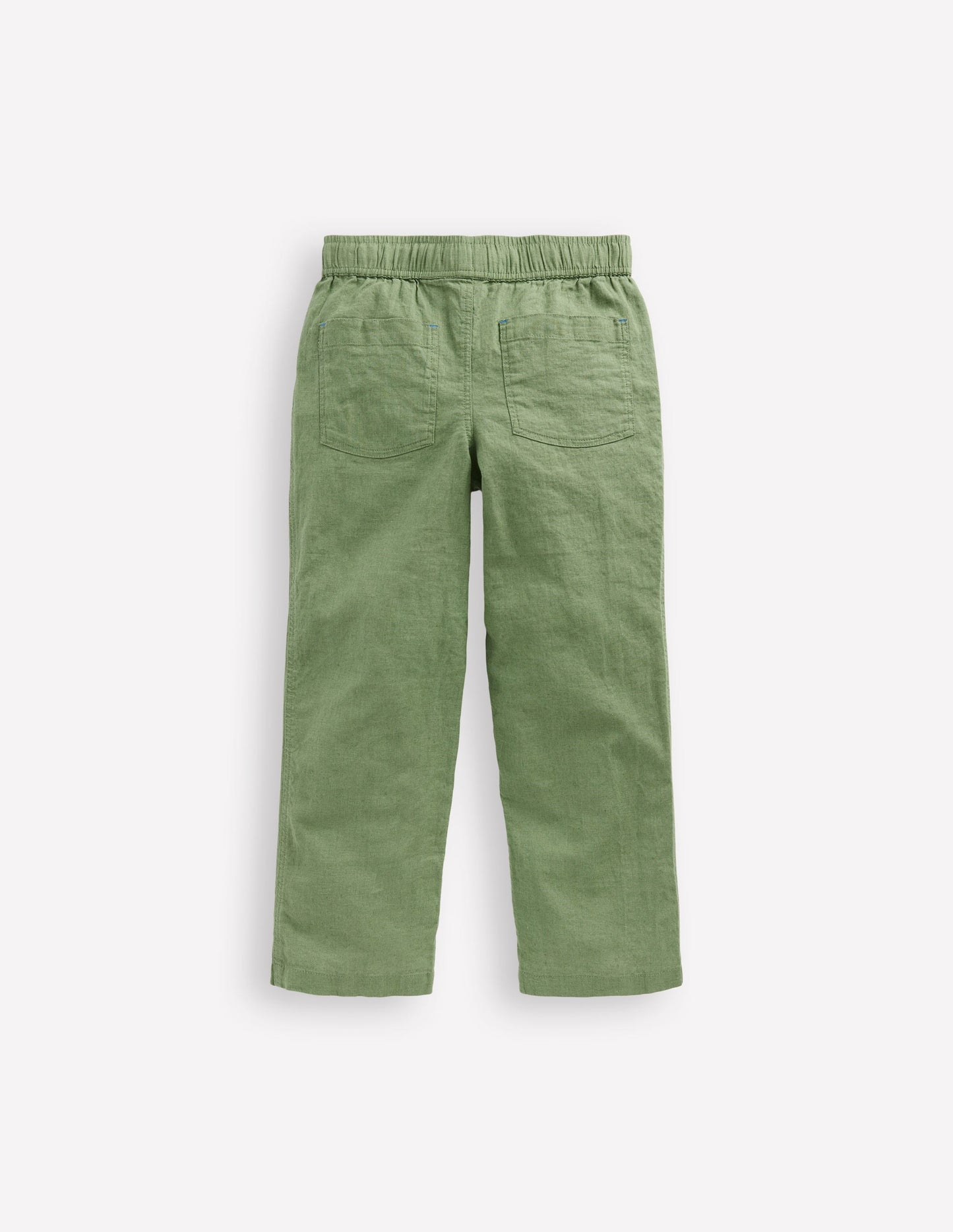 Cotton Linen Pull-on Trouser-Newt Green