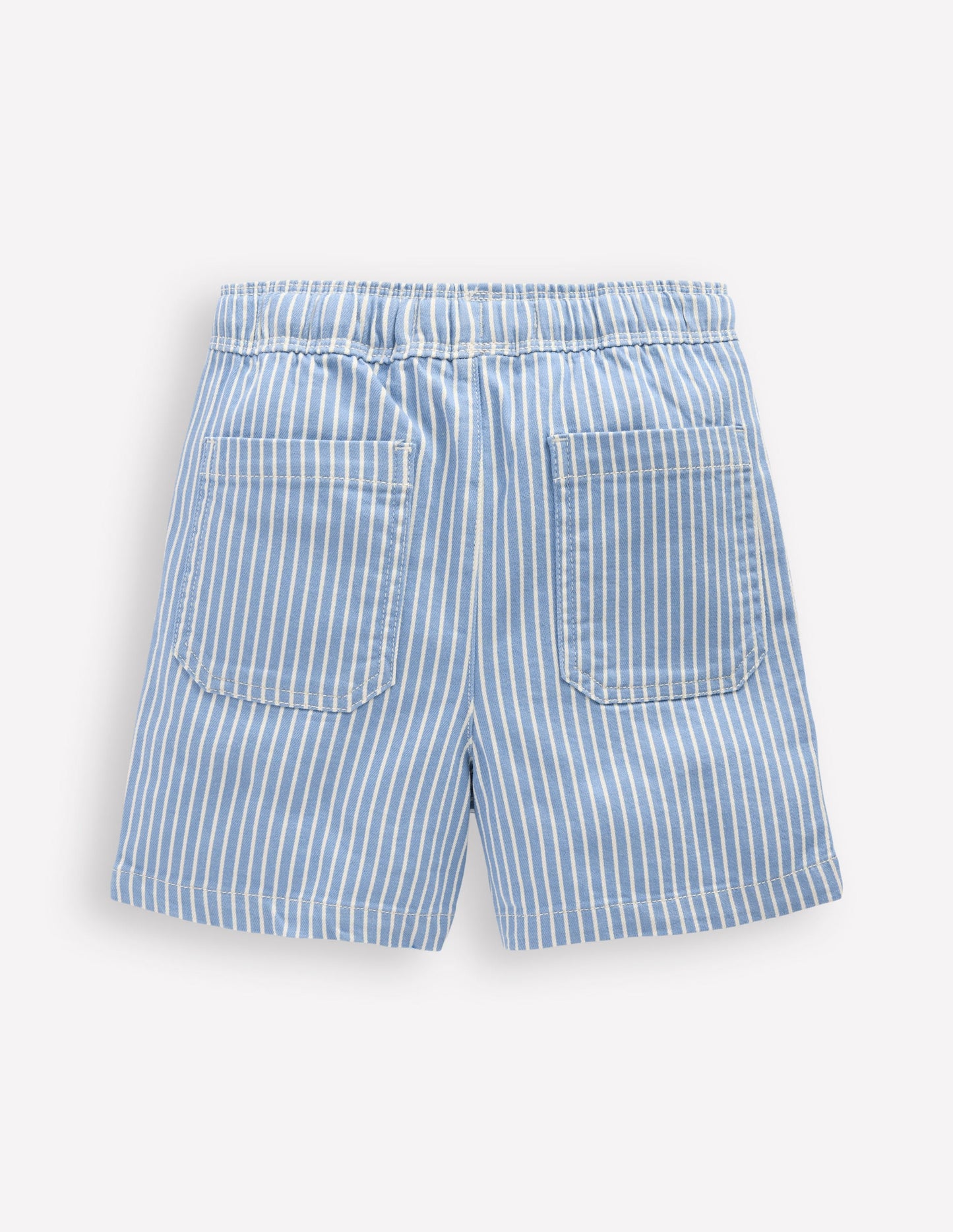 Pull-On Cotton Shorts-Hotchpotch Ticking