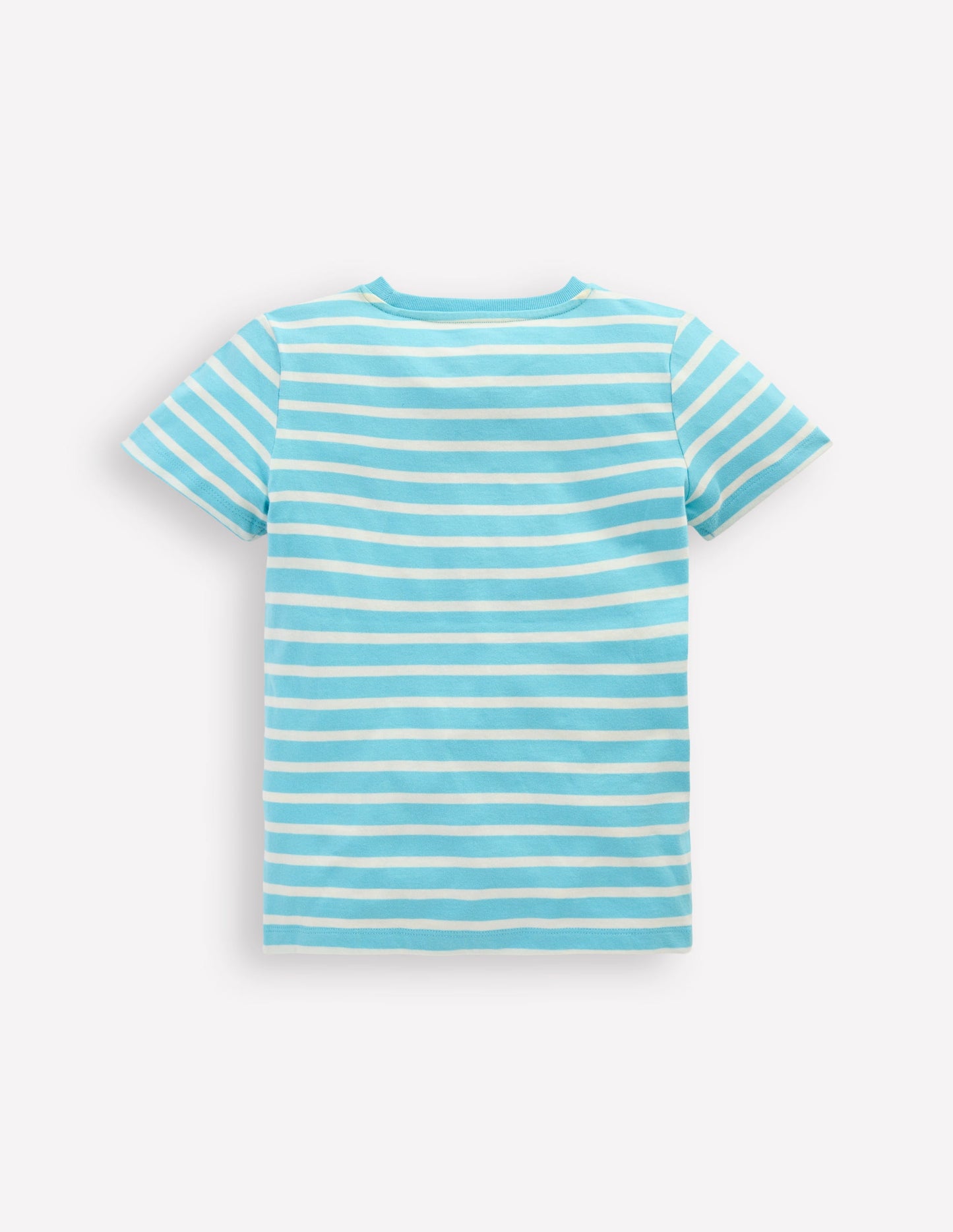 Short Sleeve Appliqué T-shirt-Caribbean Blue Rays