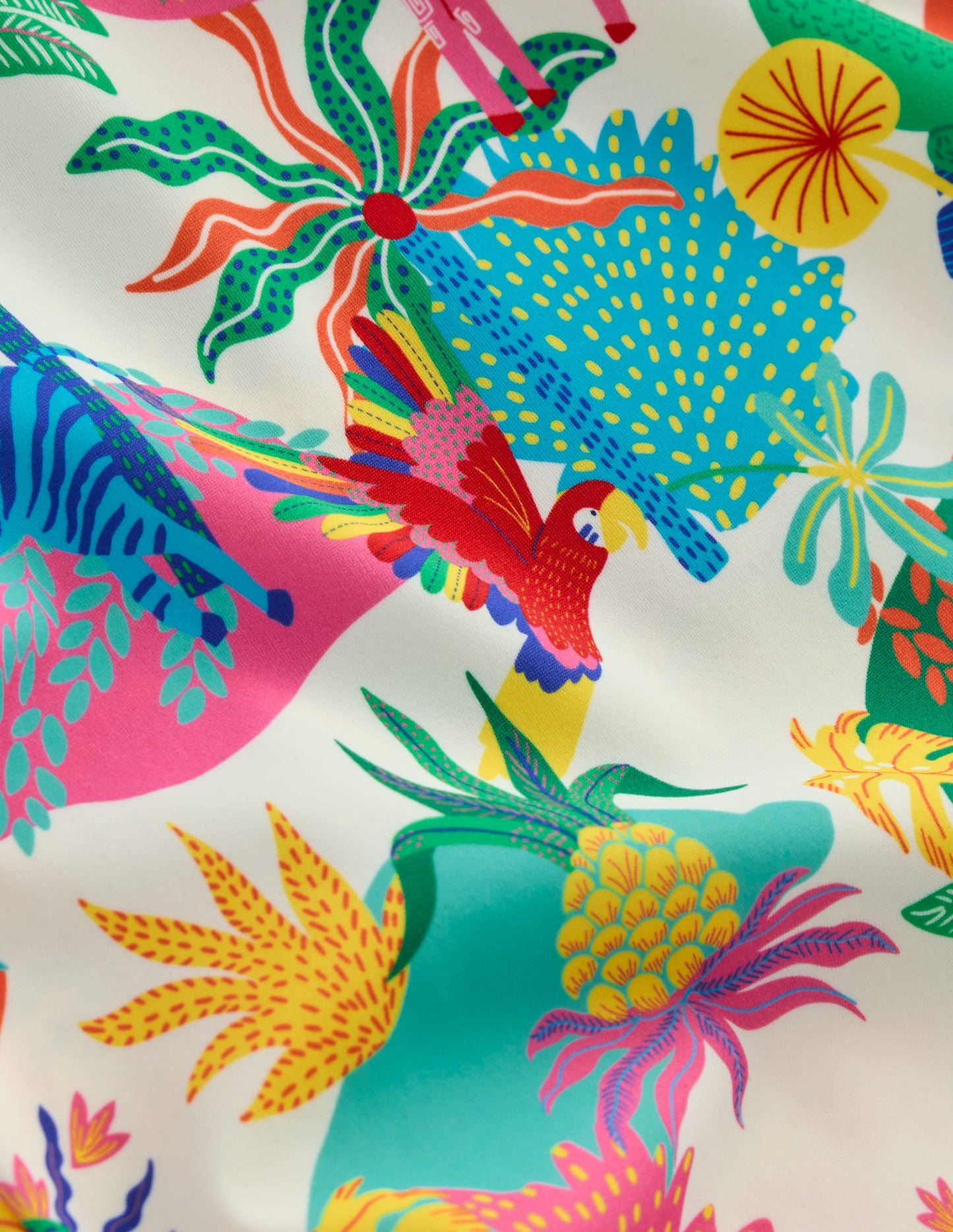 Logo Rash Vest-Ivory Multi Jungle