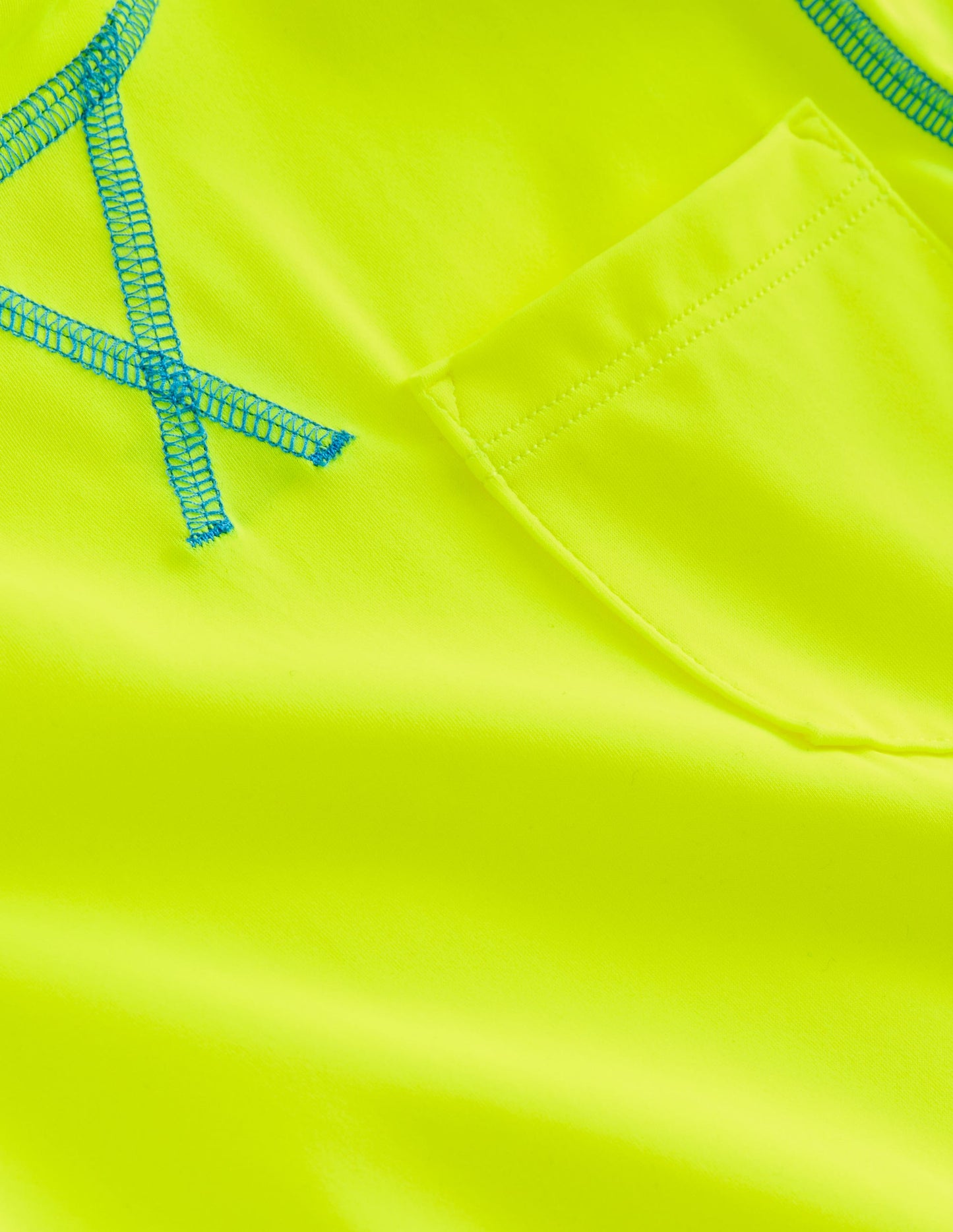 Short Sleeve Rash Vest-Acid Yellow