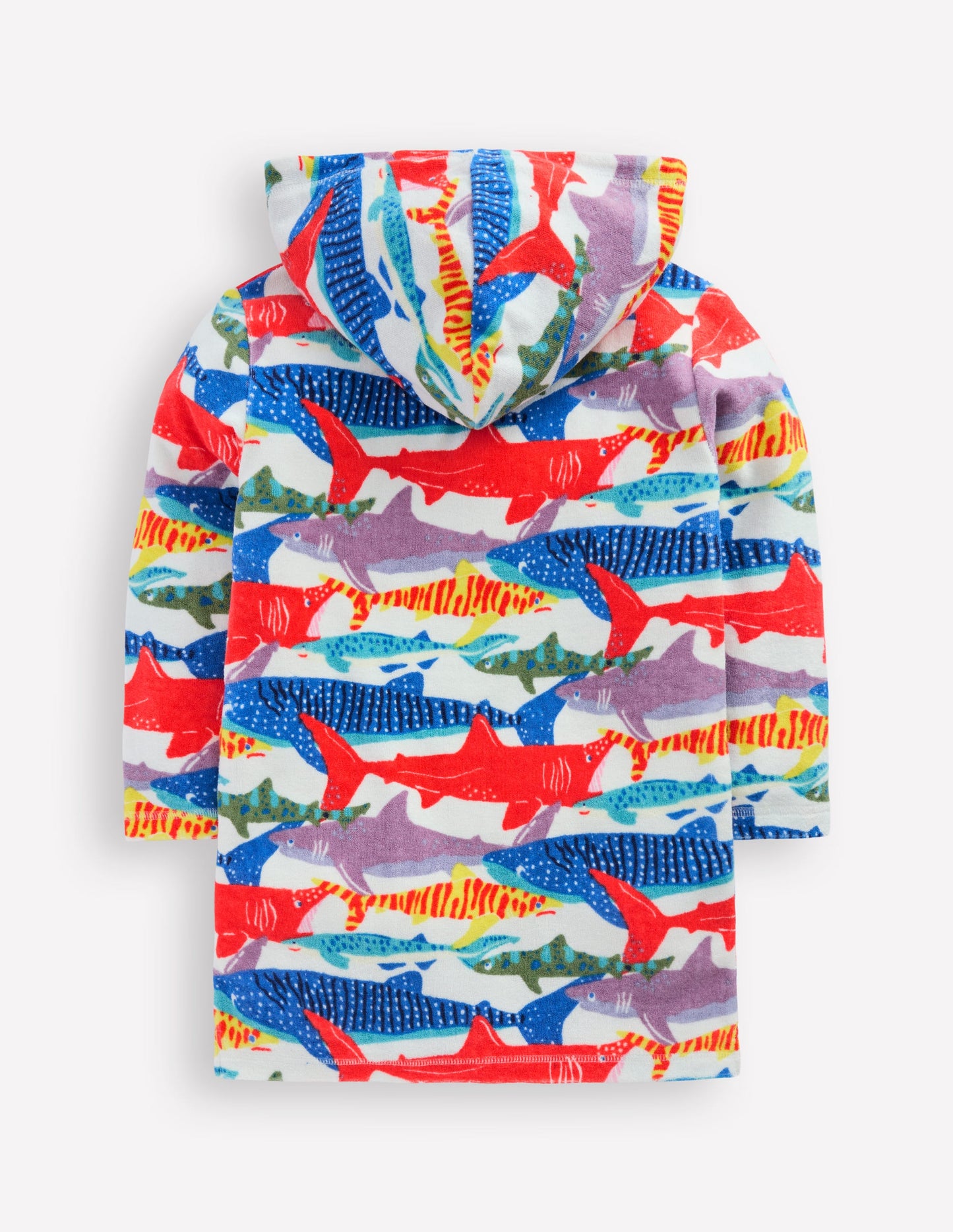 Towelling Zip-Up Throw-On-Ivory Riso Shark