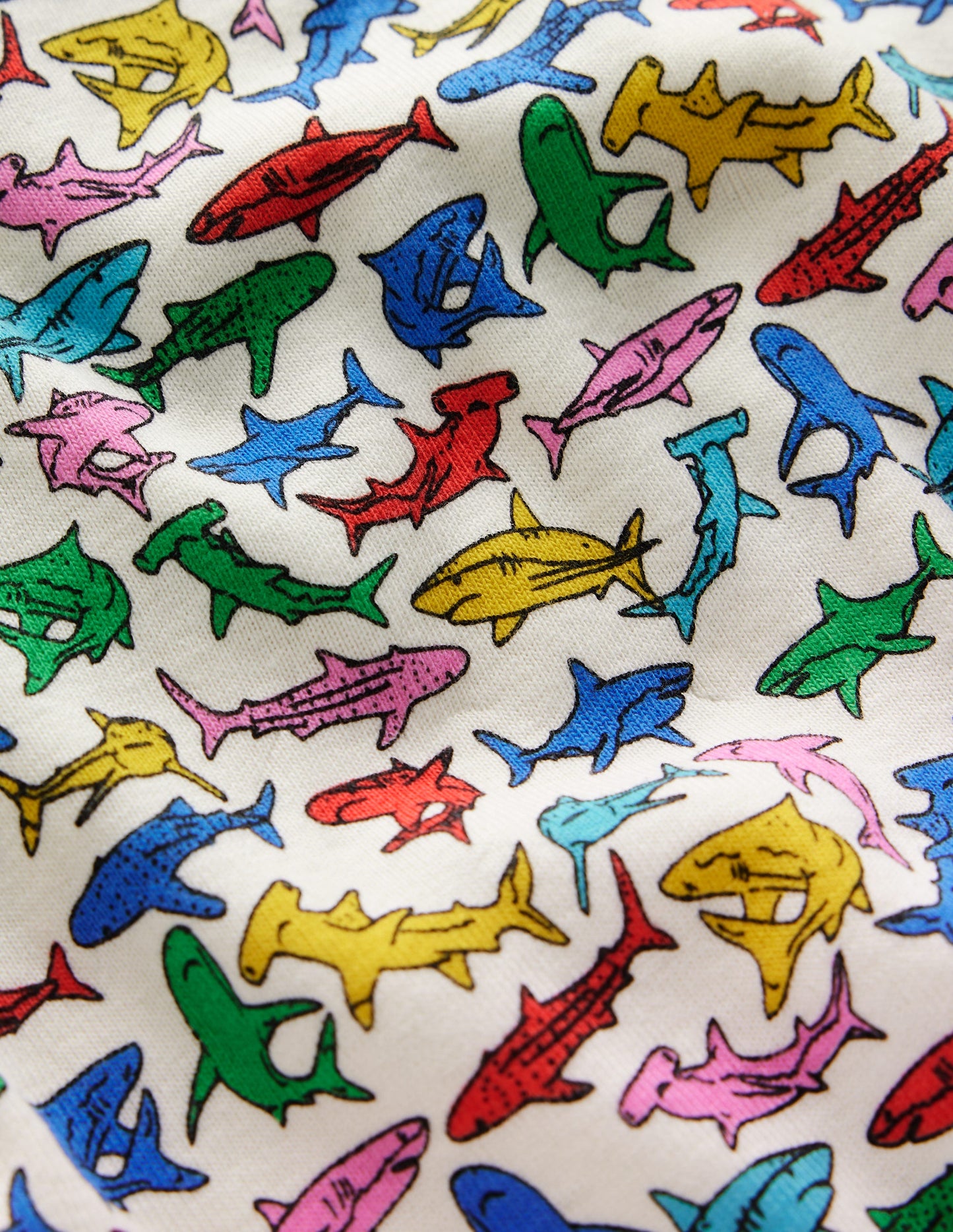 Snug Short John Pyjamas-Multi Sharks