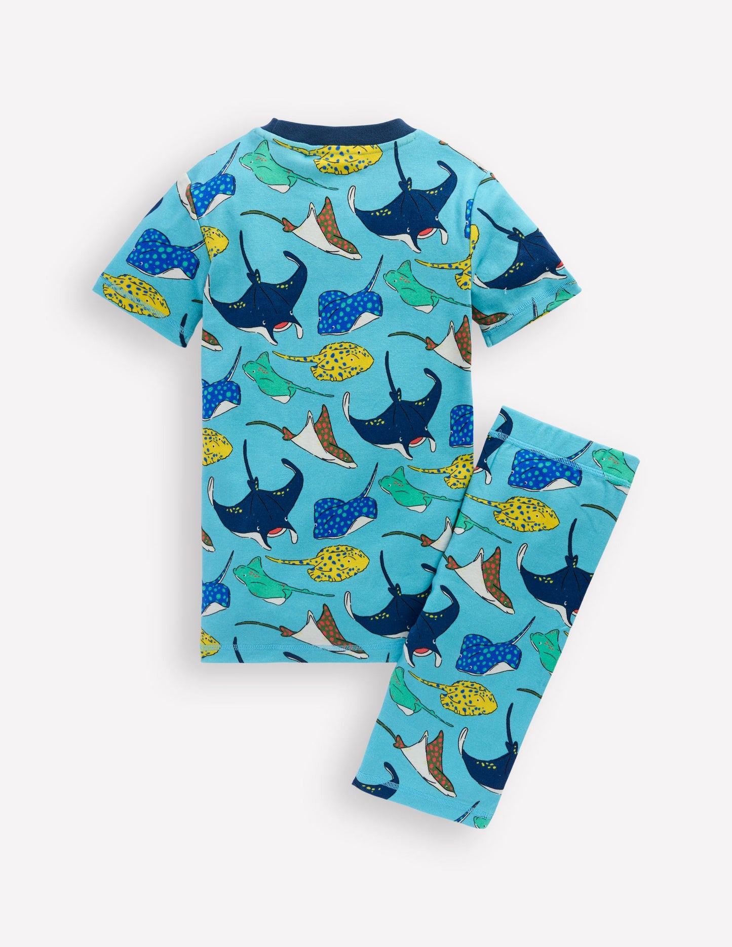 Snug Short John Pyjamas-Caribbean Blue Rays