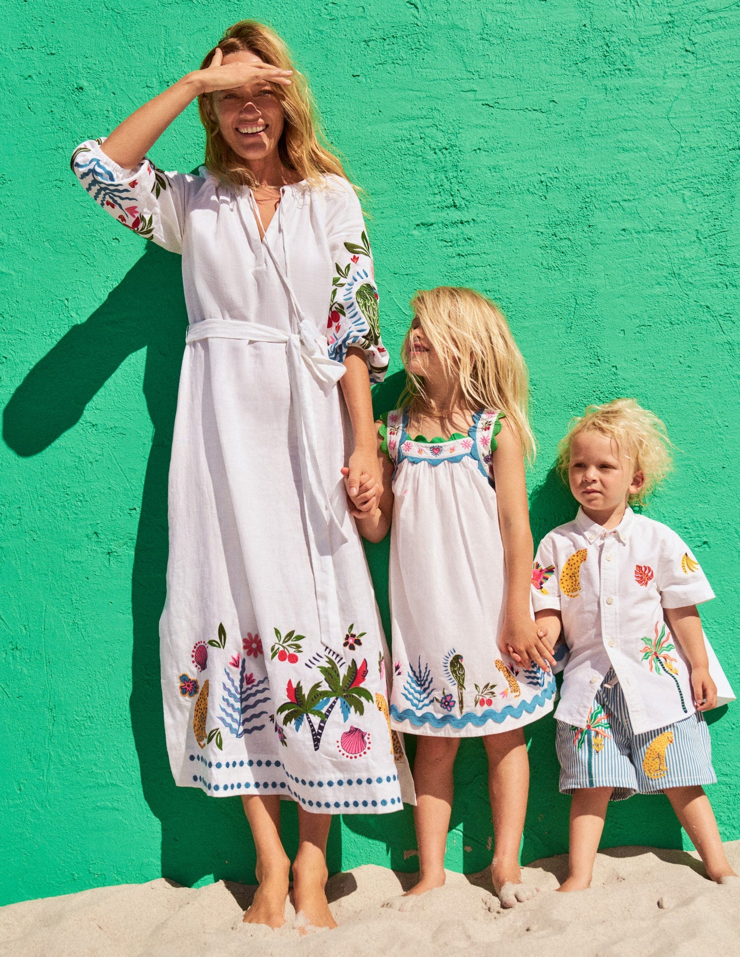 Fun Cotton Shirt-Campanula Jungle Embroidery