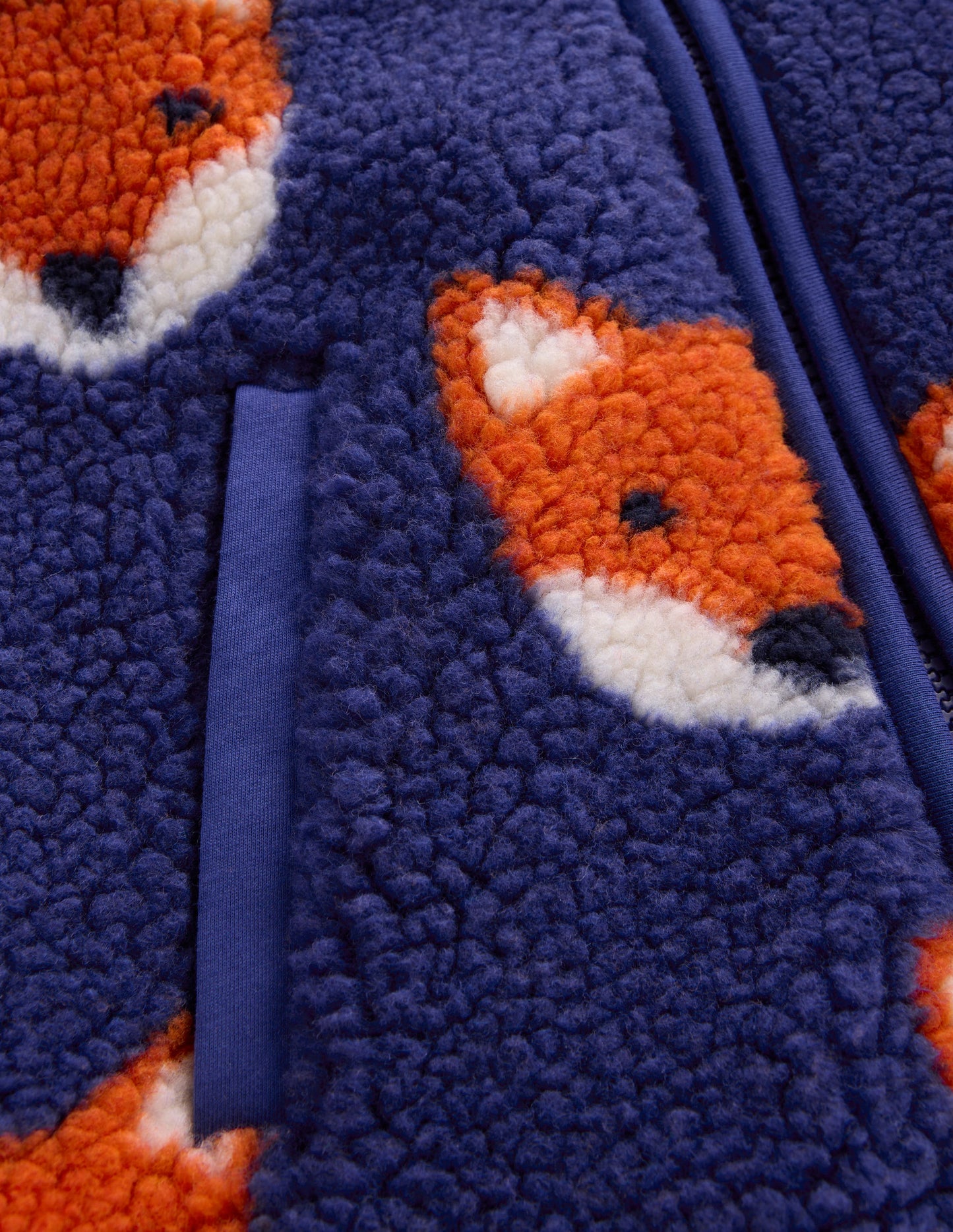 Cosy Borg Jacket-Sapphire Blue Foxes