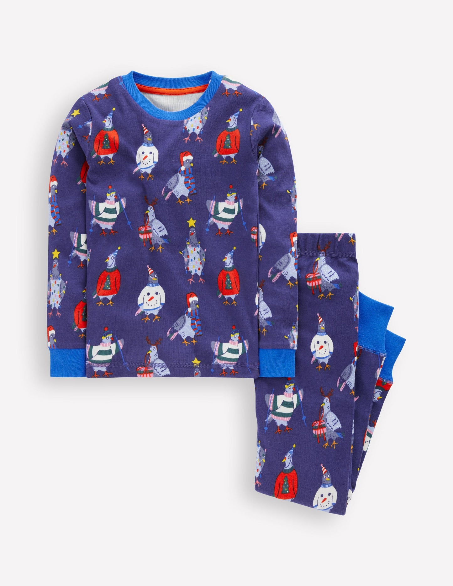 Snug Long John Pyjamas-Pigeons
