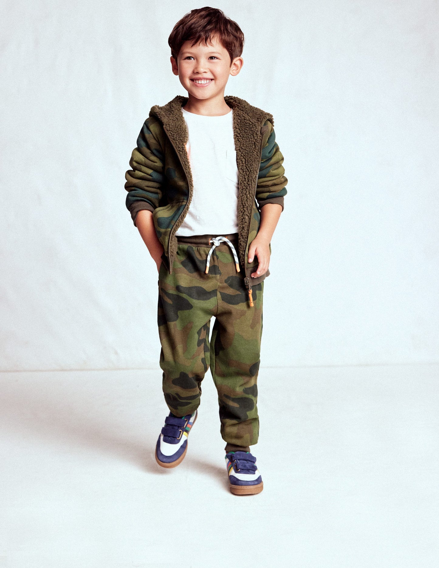 Printed Comfy Joggers-Camo