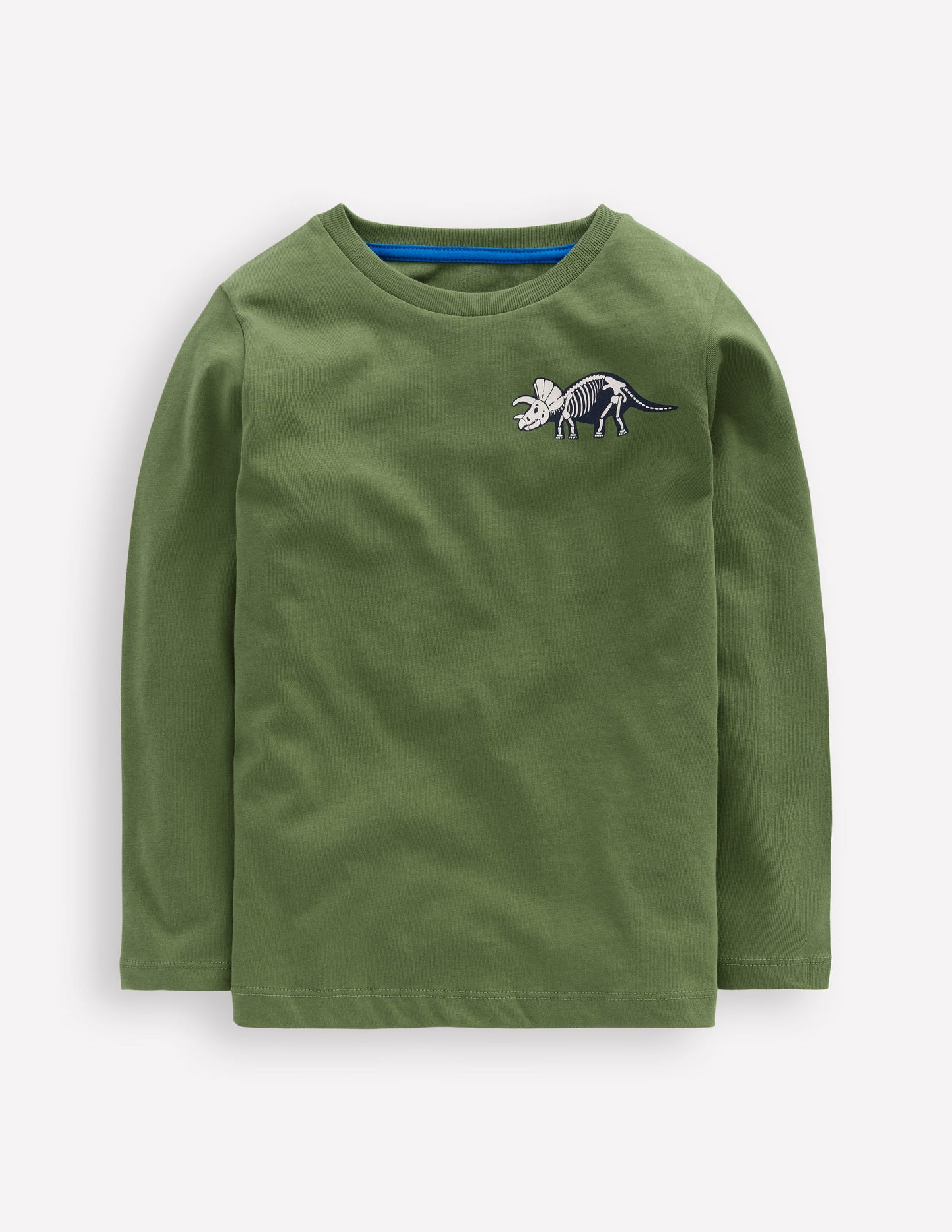 Front & Back Printed T-shirt-Green Volcano Dino