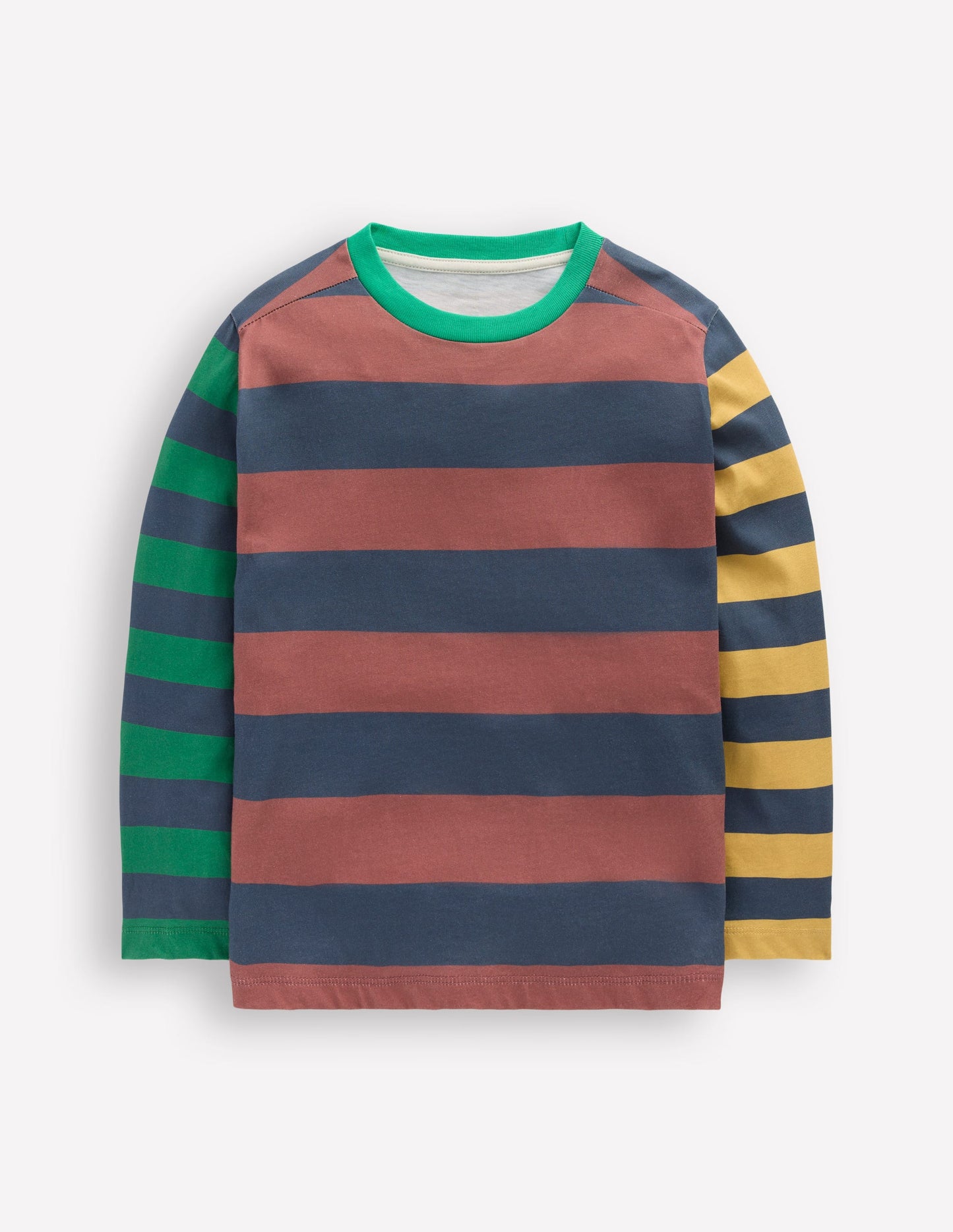 Long Sleeve Hotchpotch T-shirt-Navy Multi