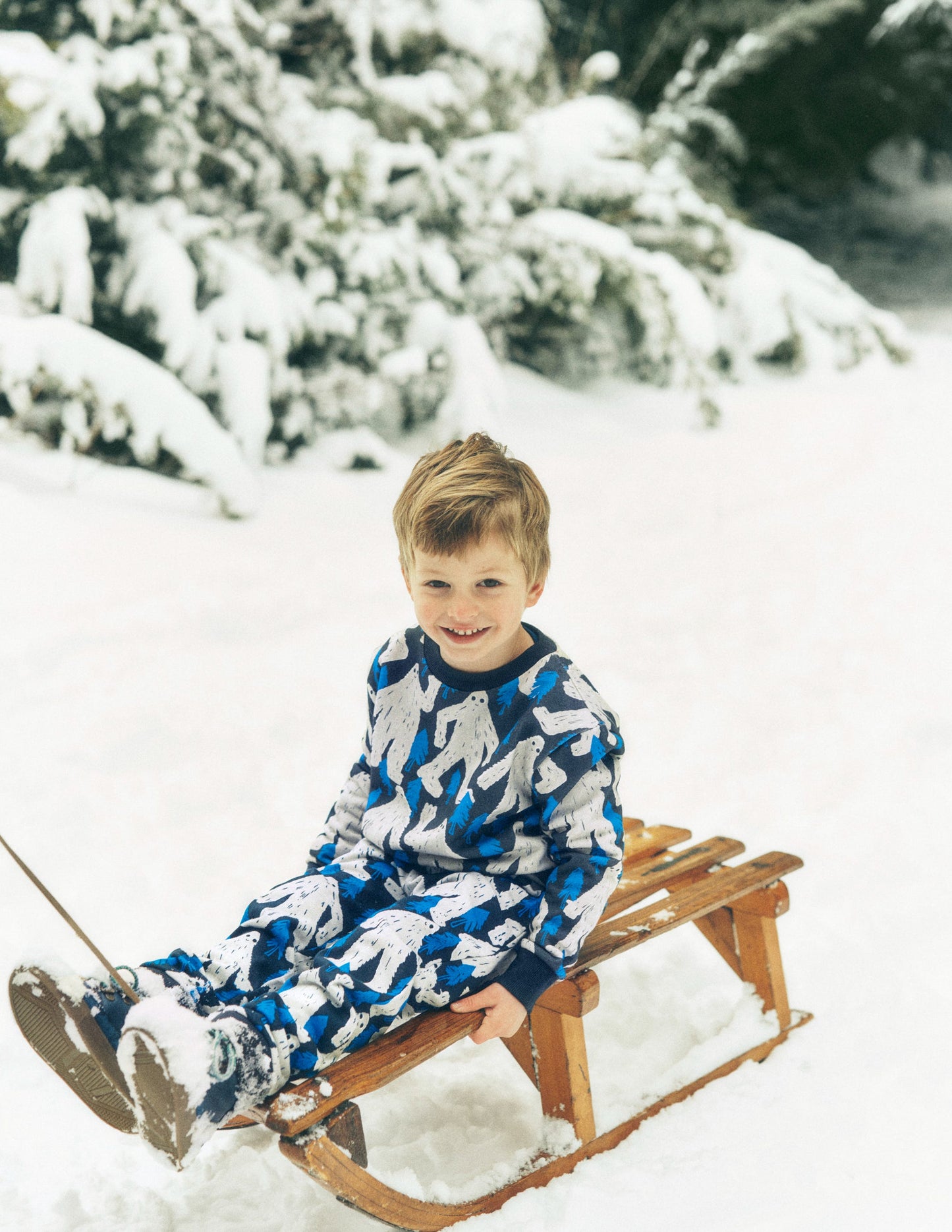 Everyday Printed Sweatshirt-Directoire Blue Yetti