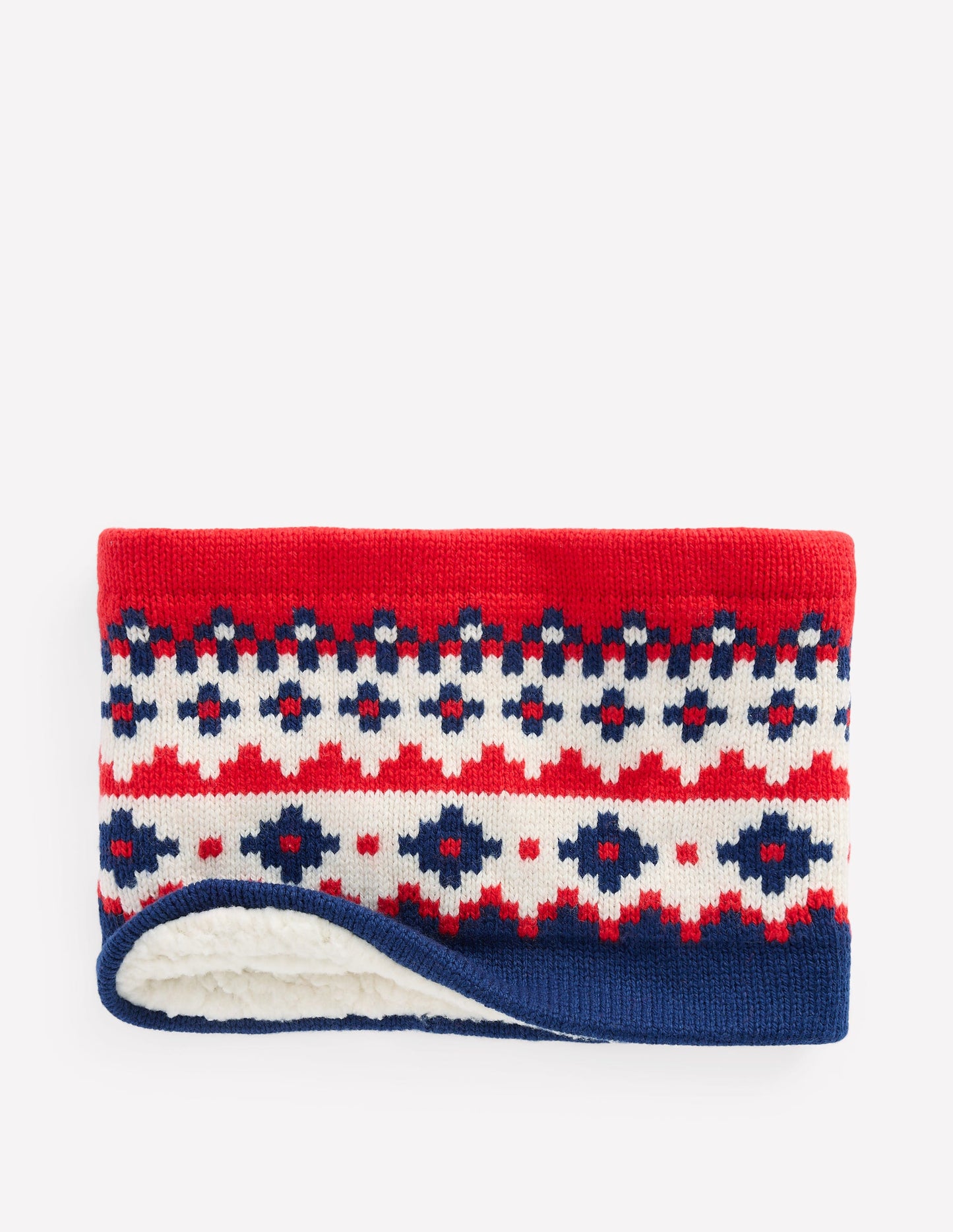 Fair Isle Snood-College Navy Fair Isle