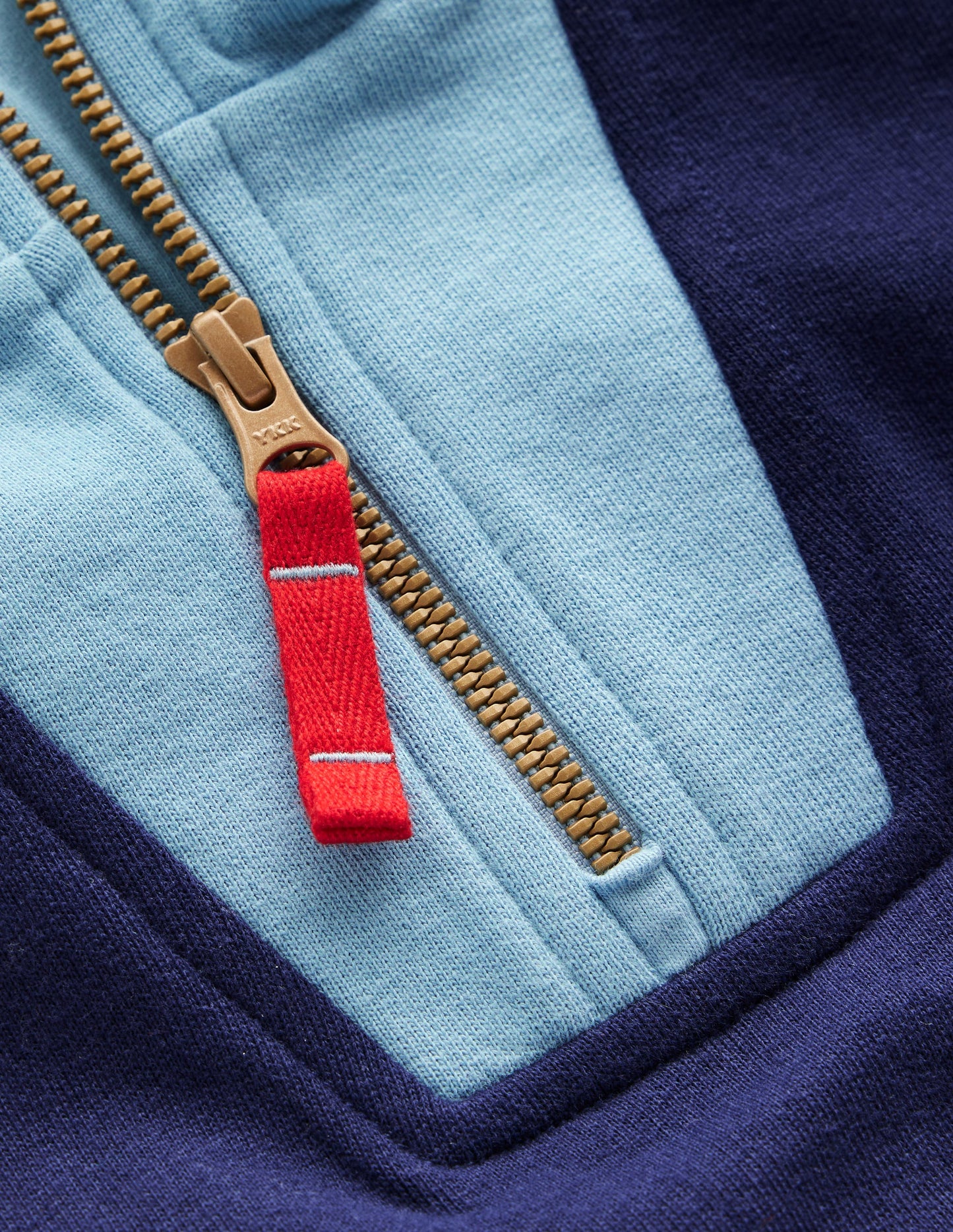 Half-Zip Sweatshirt-Medieval blue Colourblock