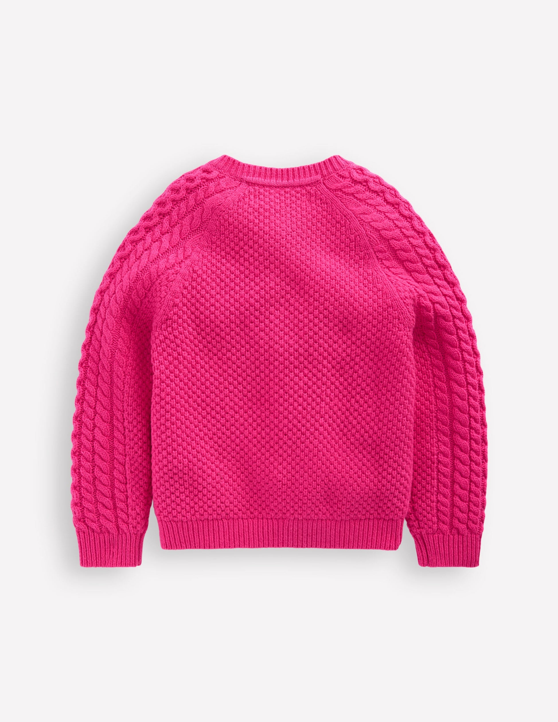 Cable Cardigan-Raspberry Pink-3