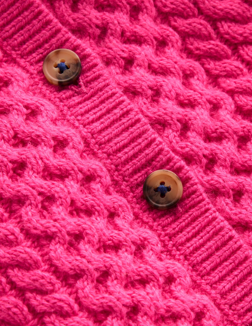 Cable Cardigan-Raspberry Pink-4