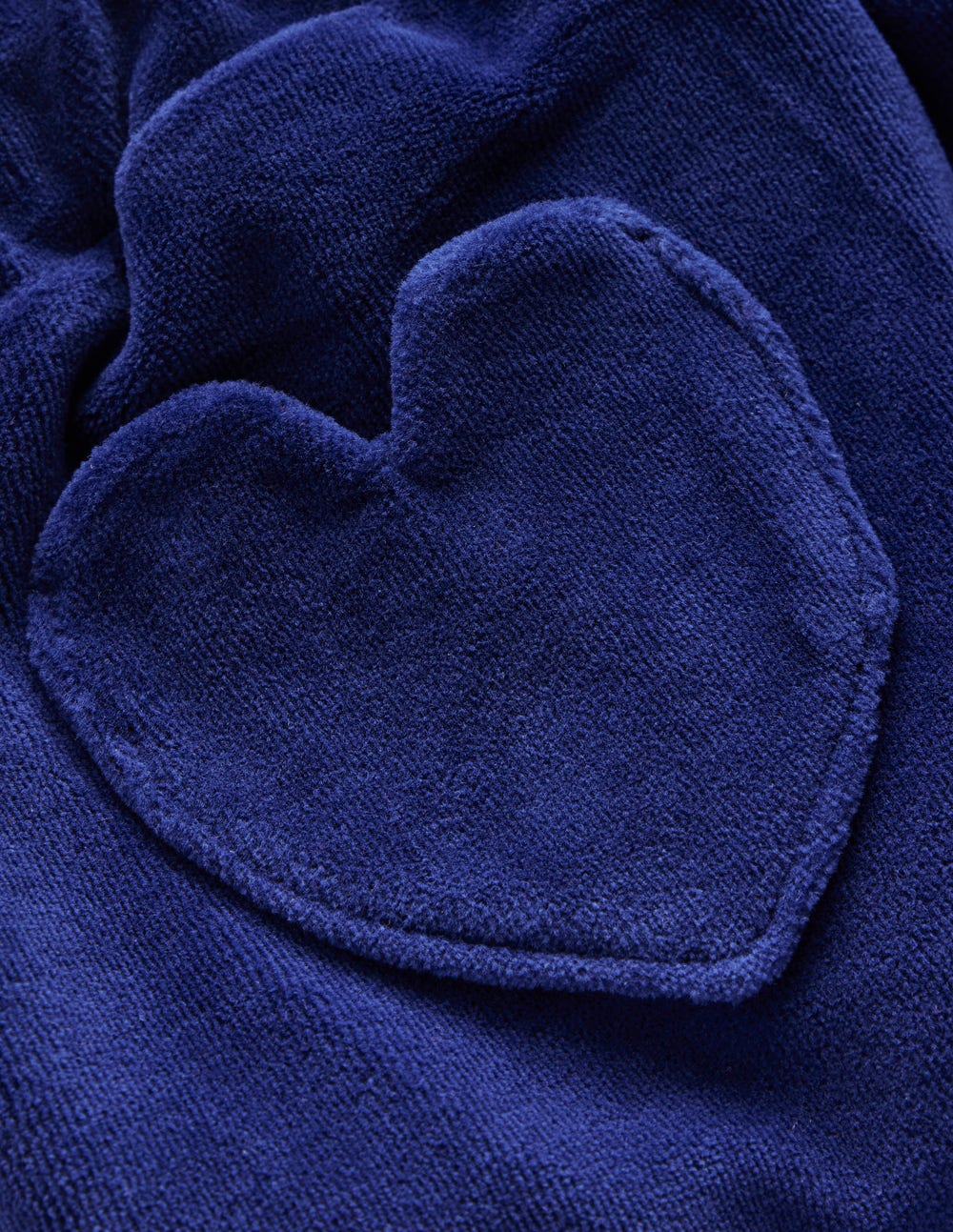 Heart Pocket Velour Jogger-Starboard Blue