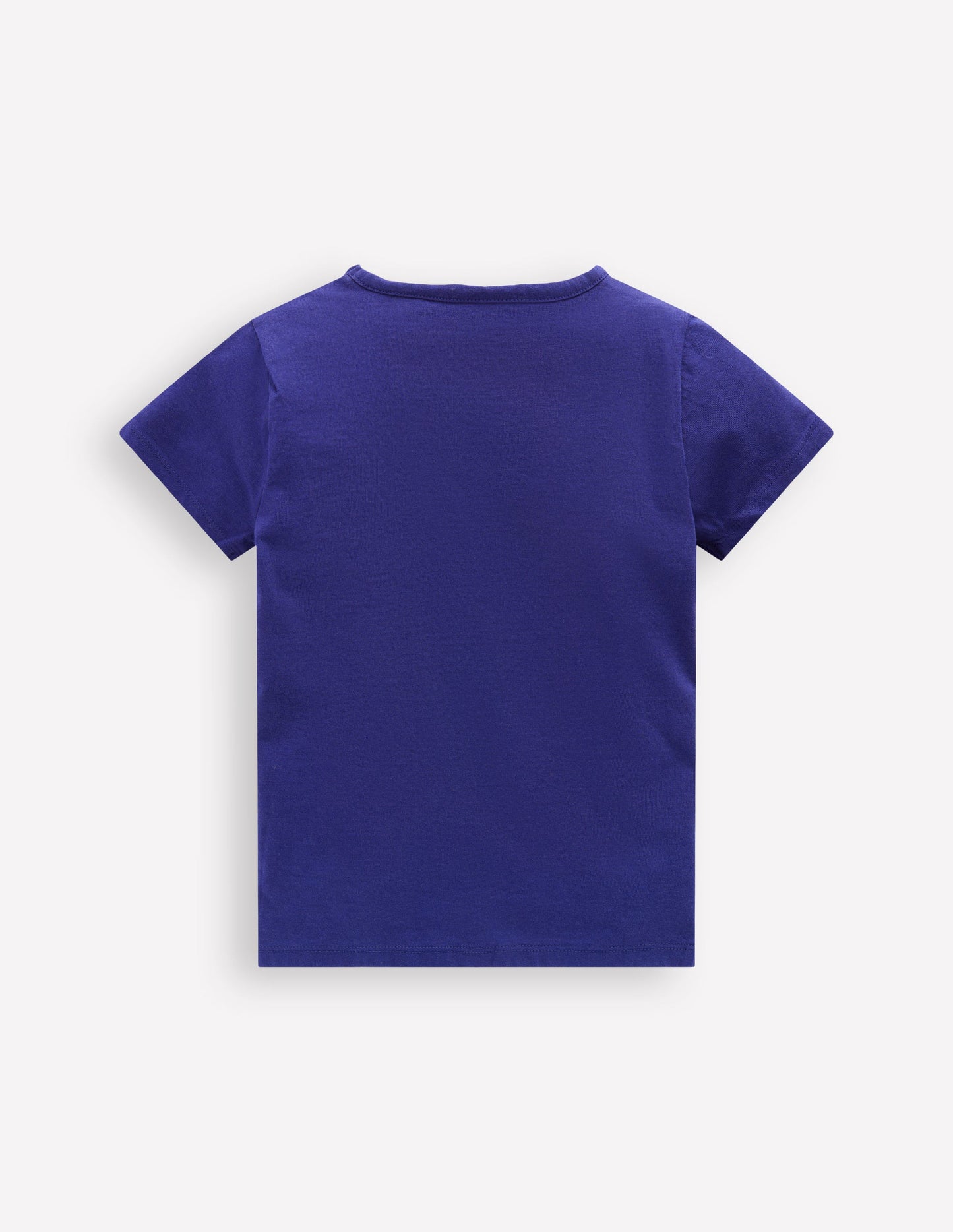 Short Sleeve Appliqué T-shirt-Starboard Blue Apple