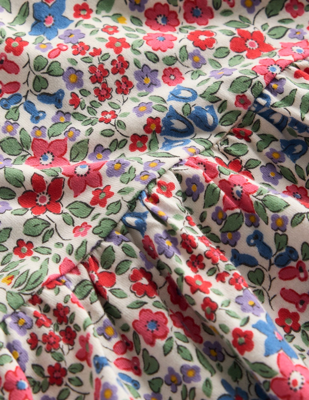 Posie Long Sleeve Jersey Dress-Rose Pink Flowerbed-6